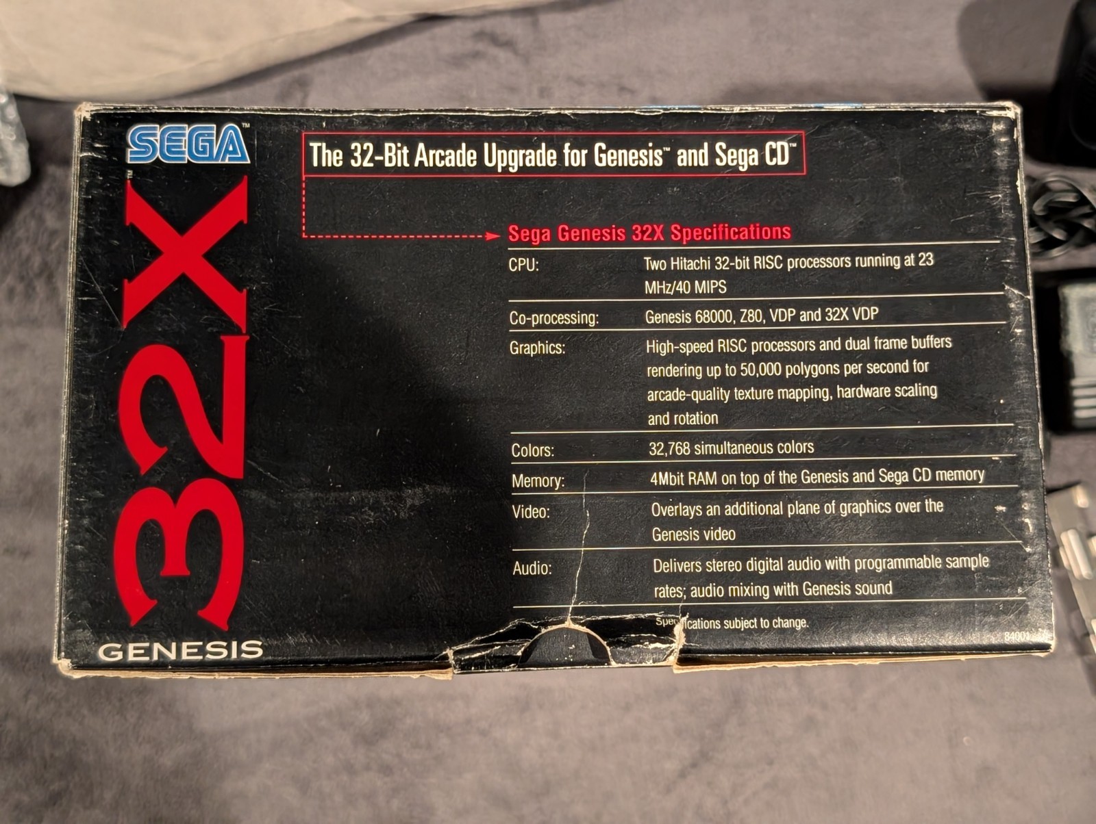 Sega Genesis 32x Video Console – (MK-84000A), Complete, Great Condition. Working