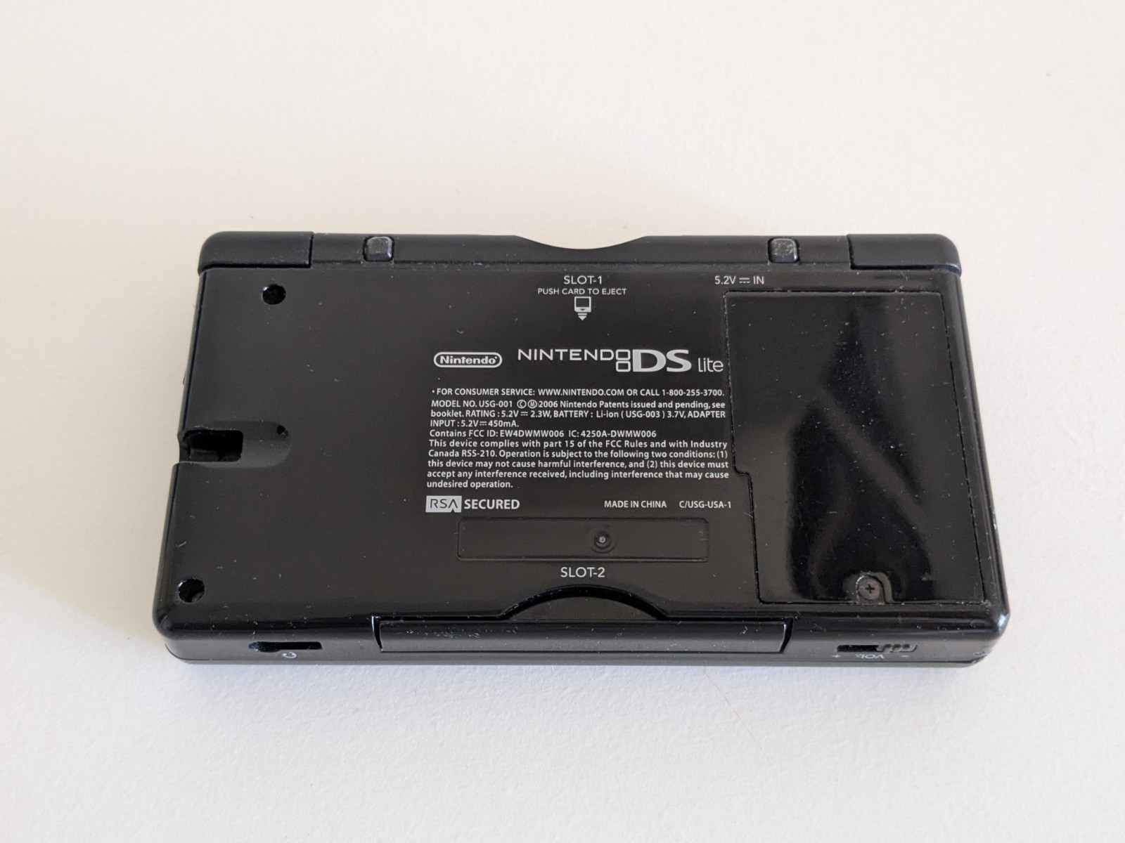 Nintendo DS Lite Black, with Charger (NO stylus) + Lot Of 28 Games – Used, Good
