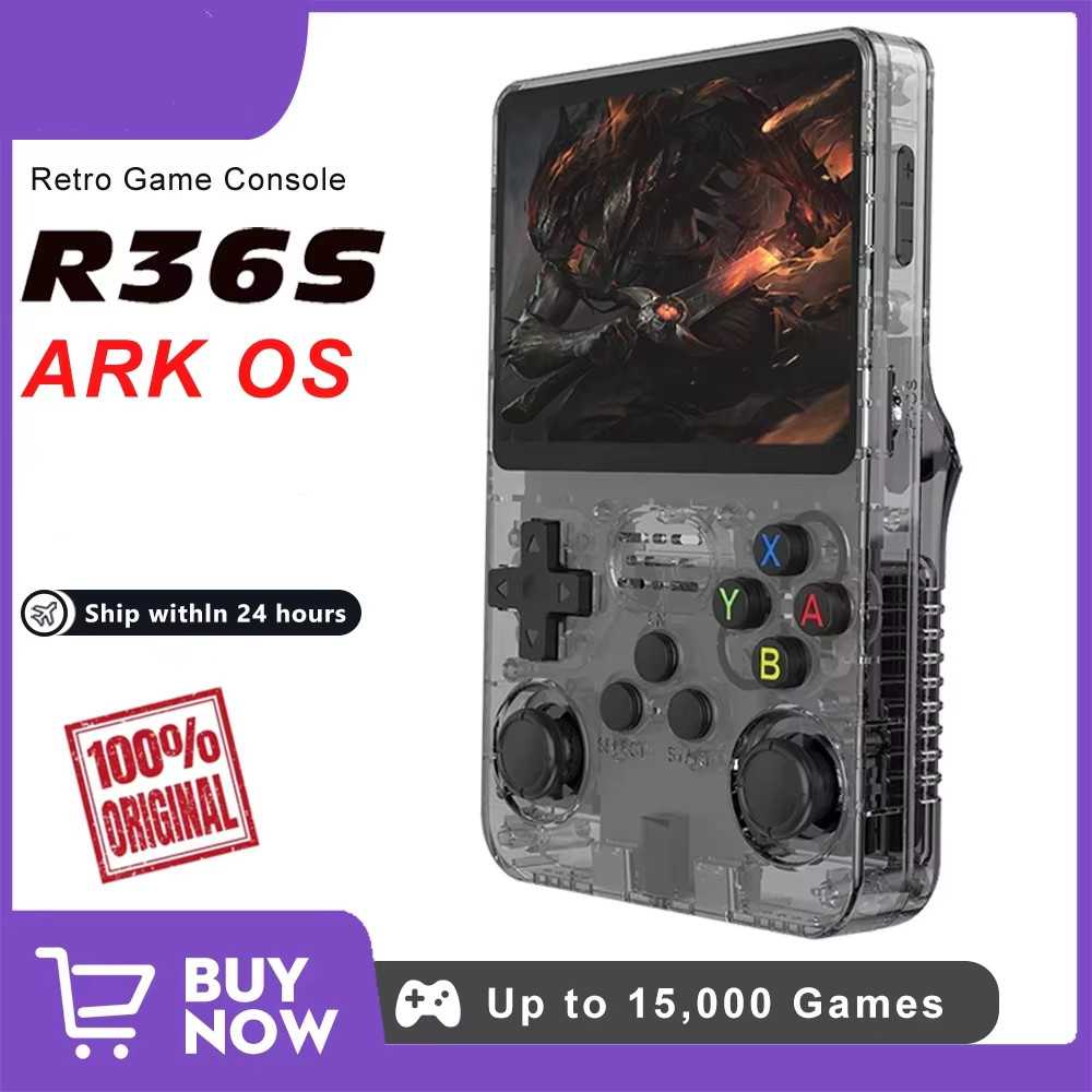 R36S Retro Handheld Game Console 3.5″ ArkOS 64GB/128GB 20000 Games Player
