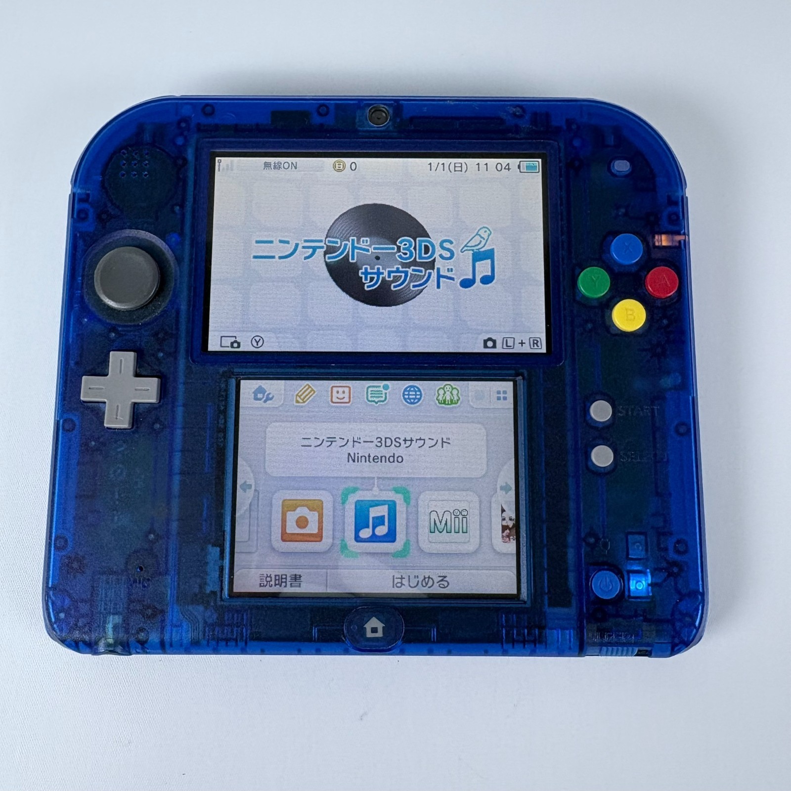 Nintendo 2DS Pokemon Pocket Monsters Clear Blue Blastoise Limited Edition