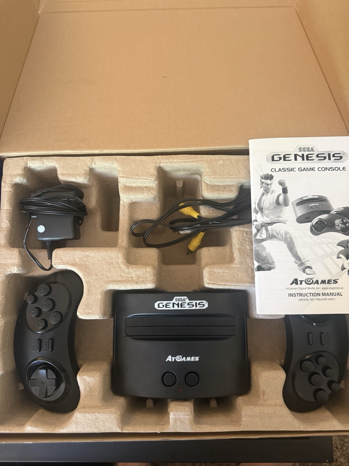 SEGA Genesis Classic Black Game Console with 80 Preloaded Games w/Sonic Hedgehog