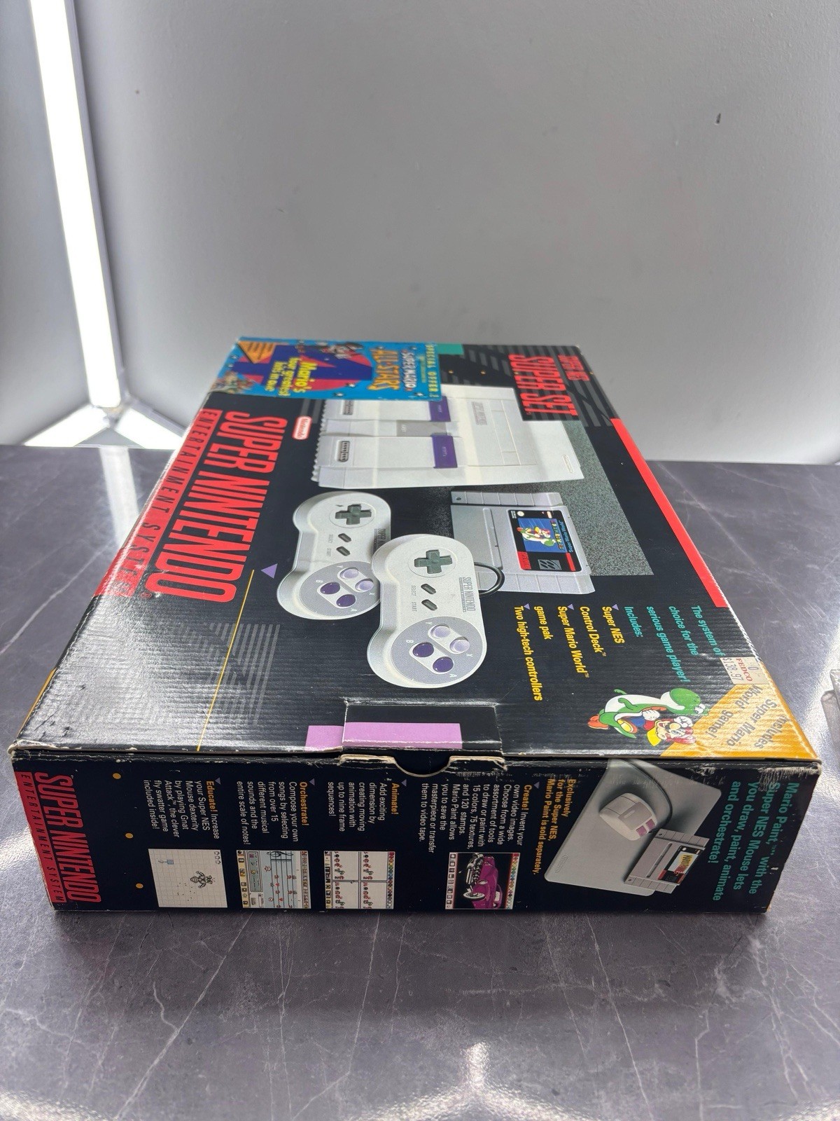 Super NES Super Set Super Nintendo In Box Matching Serial # PRISTINE CONDITION