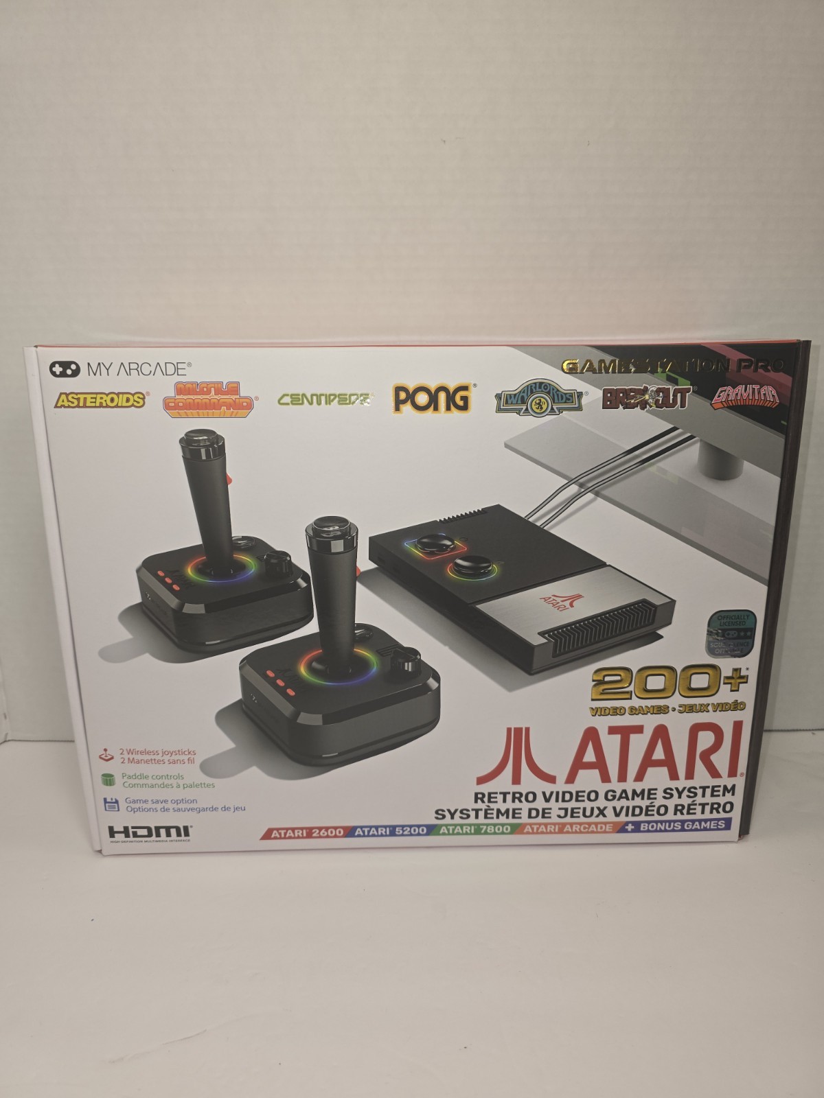My Arcade Atari GameStation Pro HDMI Console Games 7000 – 2 Wireless Controllers