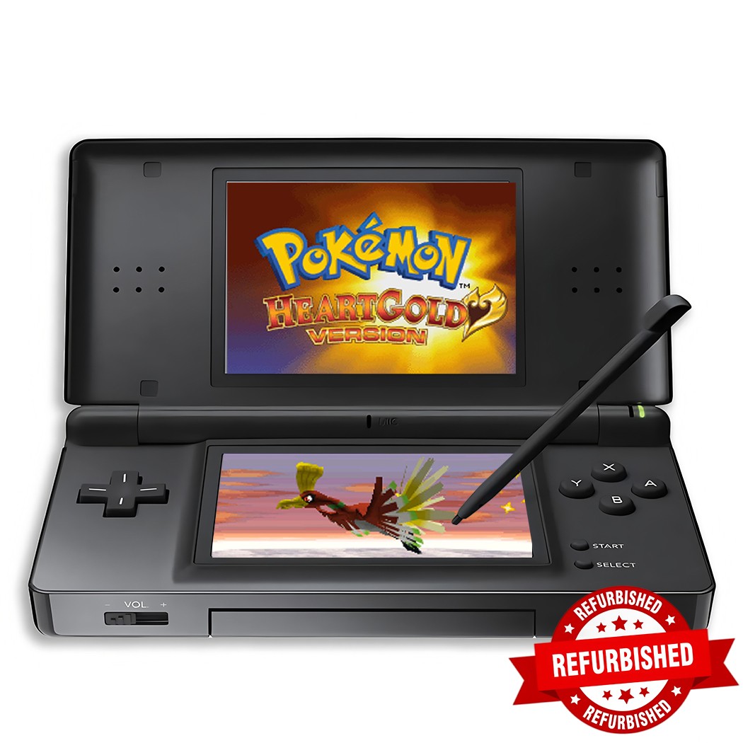 Nintendo DS Lite Console Handheld System Cleaned Tested New Black Case Reneweds