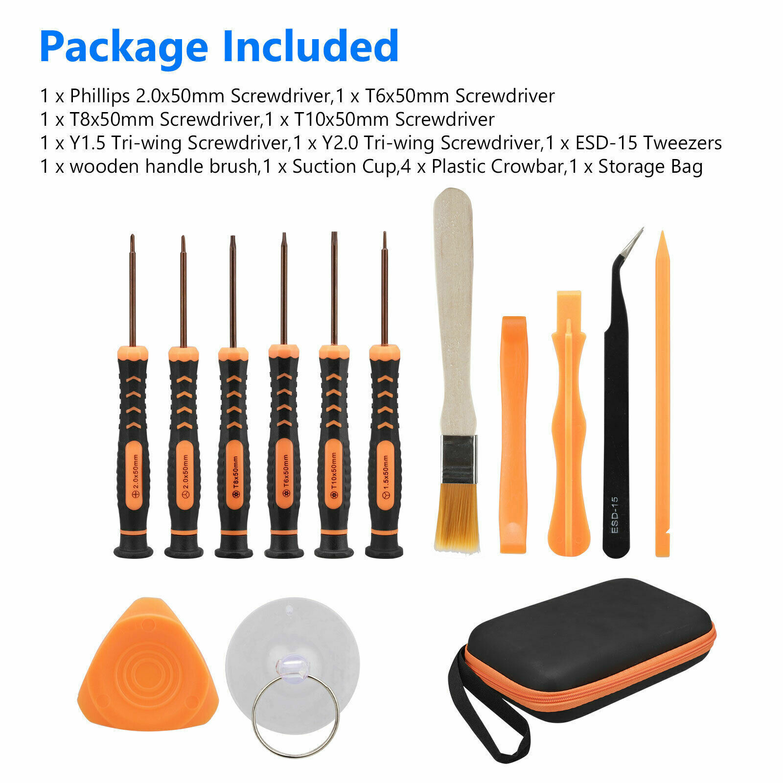 For Xbox One 360/PS4/PS3/ PSP 13in1 Repair Set Bag Case+Professional Screwdriver