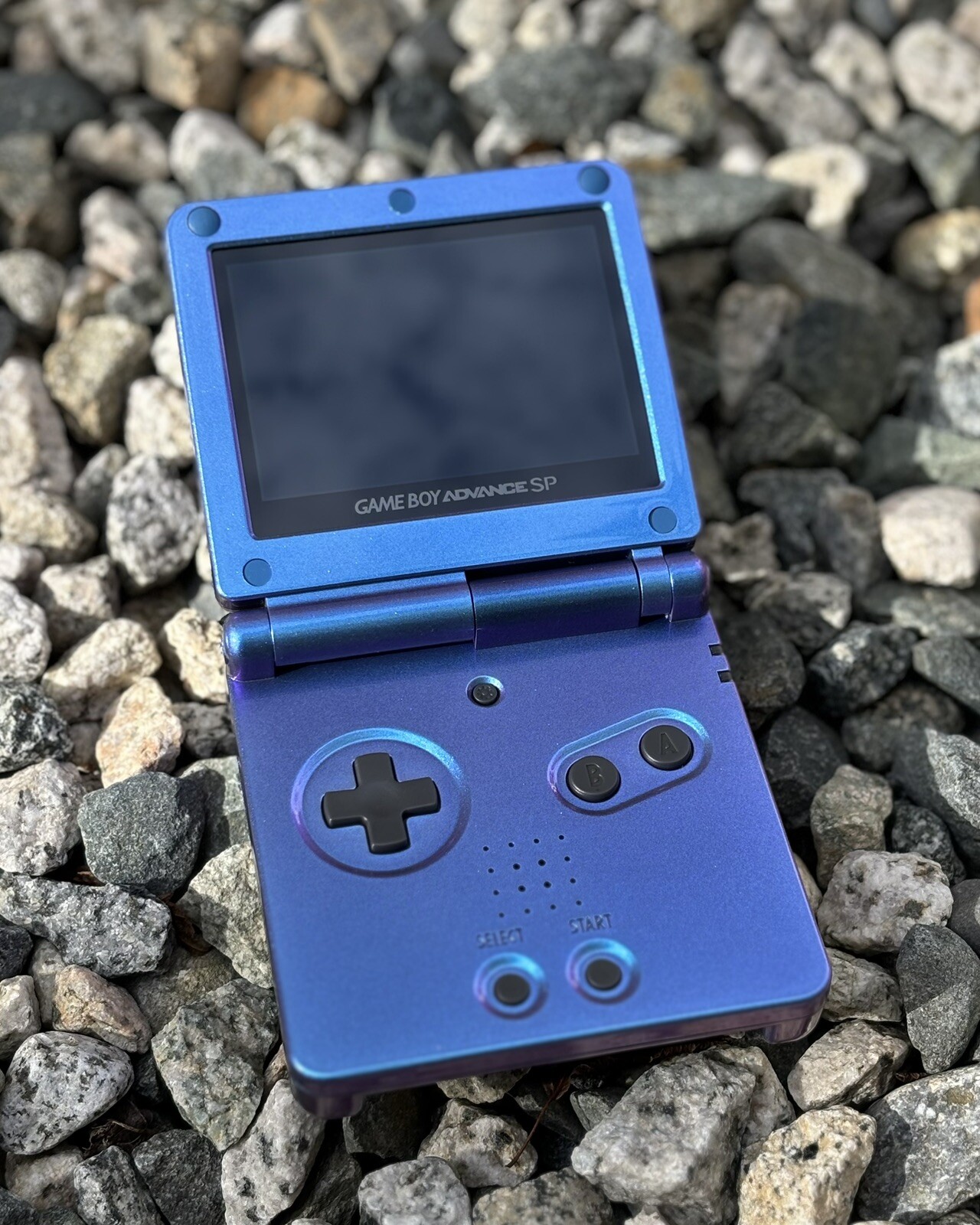 Unique Gift Chameleon Purple Blue Glossy Gameboy Advance SP IPS V2/V5 Console