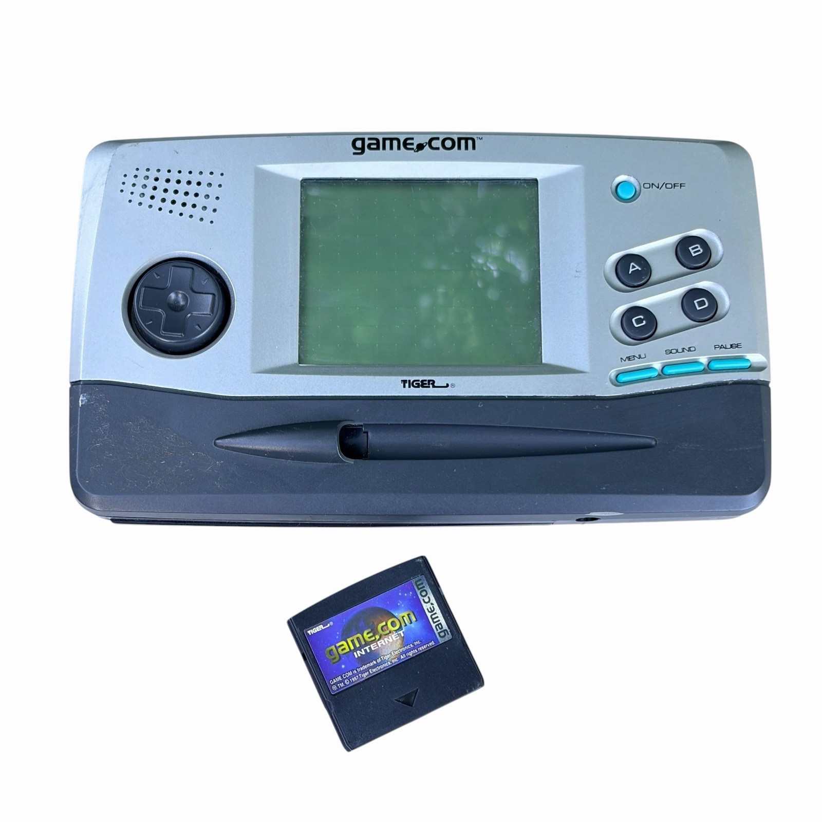 Vintage 1997 Tiger Game.com Handheld Video Game Console SCREEN ISSUE + Internet