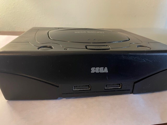 SEGA Saturn Black CONSOLE 2 CONTROLS POWER CORD, RF UNIT (AV) AUTHENTIC OEM