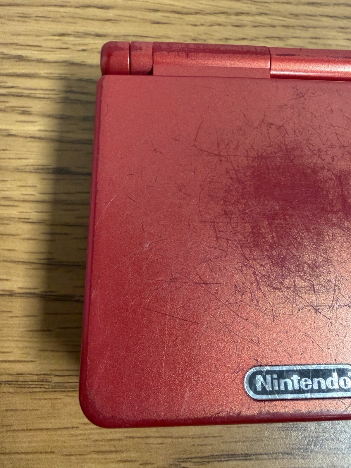 Nintendo Game Boy Advance SP Console (AGS-001) Flame Red Tested – No Charger