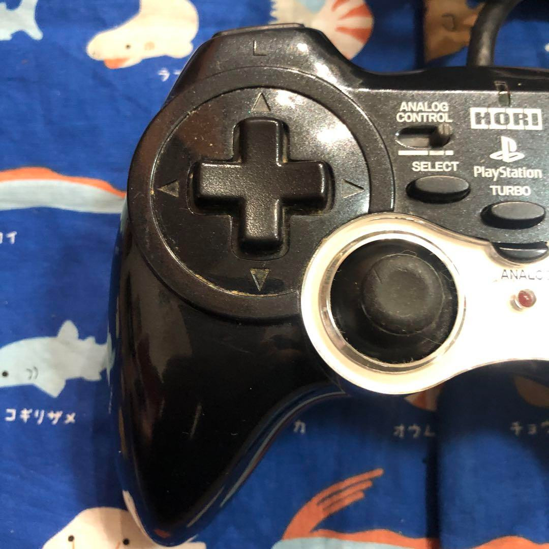 Hori Analog Sindou Pad 2 Turbo Controller Black Sony PlayStation 2 Used From JP