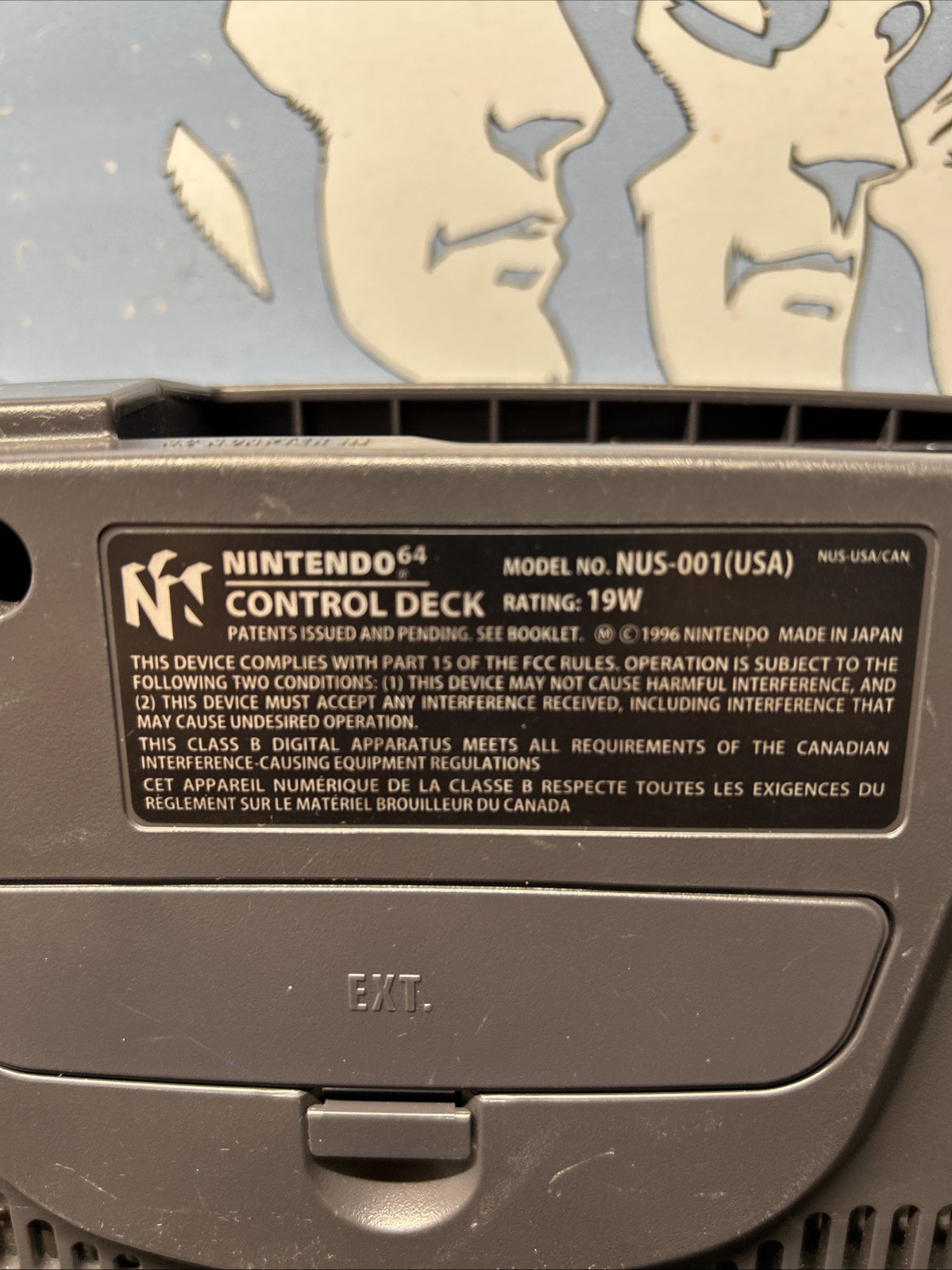 Vintage Nintendo 64 N64 NUS-001 USA Console W/ Cords! No Controller.