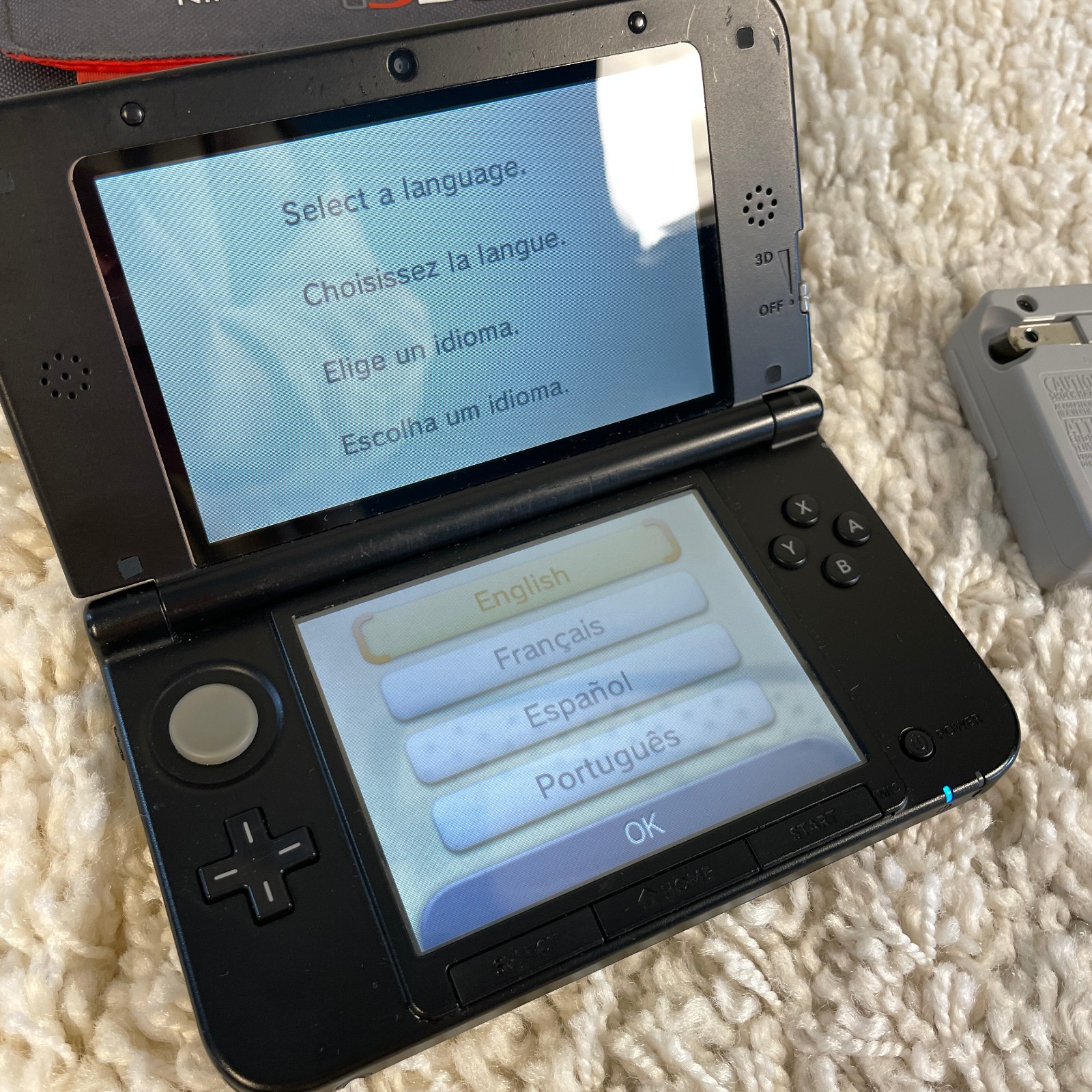 Nintendo 3DS XL Mario & Luigi Dream Team Silver Handheld SPR-001 Tested