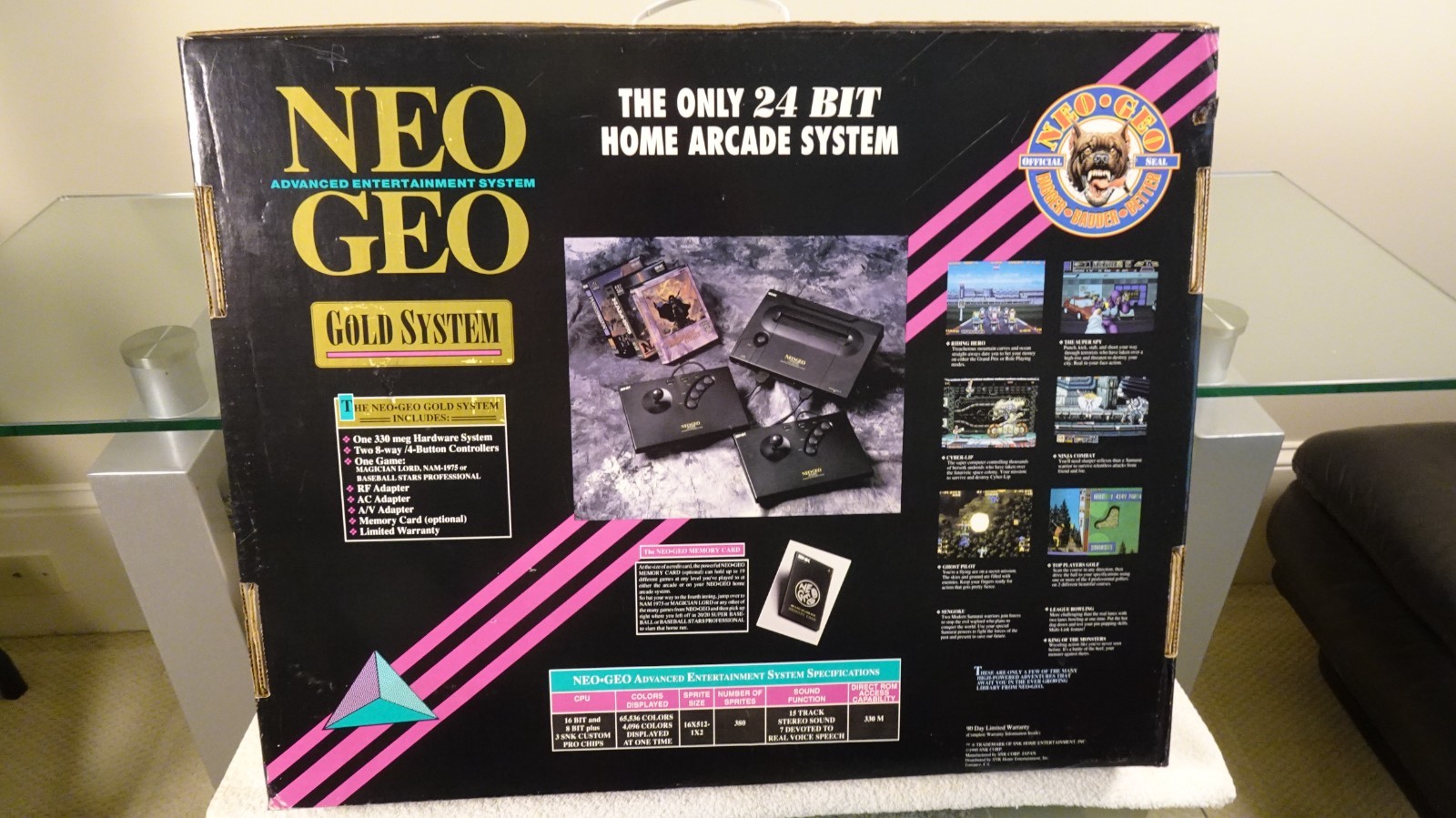 SNK Neo Geo Gold AES System (LN/CIB) RARE US Version *** Bonus Items ***