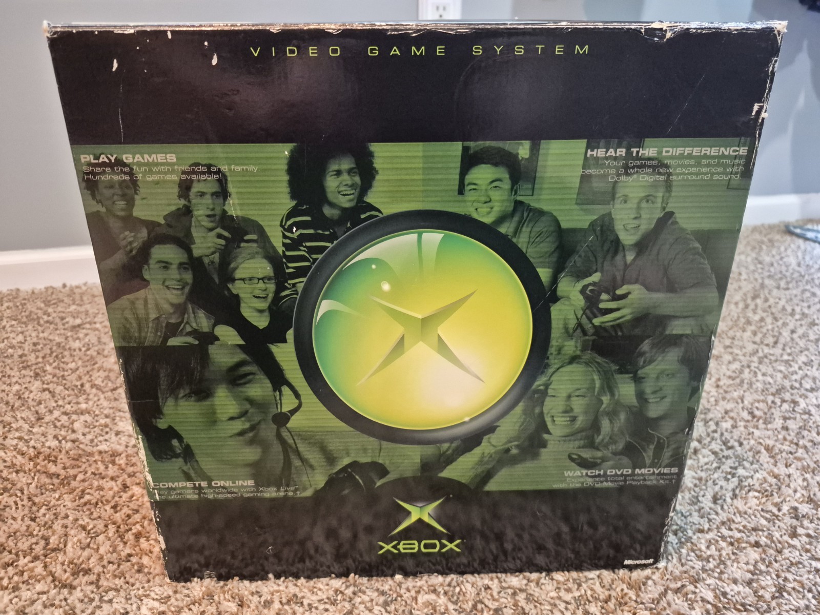Xbox Original Console 100% Complete in Box CIB Box VERY NICE! TESTED WORKING