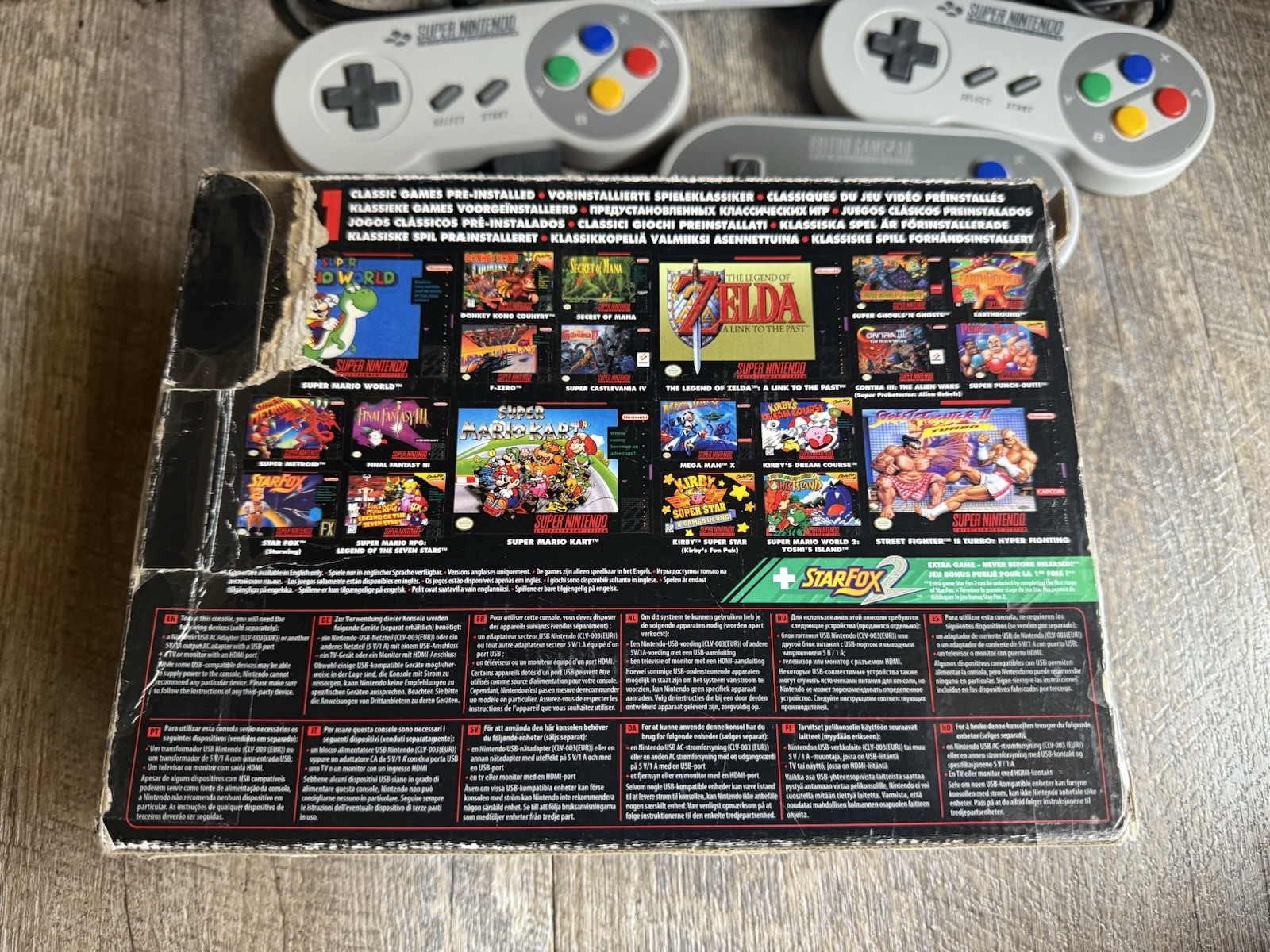 Nintendo SNES Super NES Classic Mini EUropean Ver W/ 8bitdo Wireless Controller