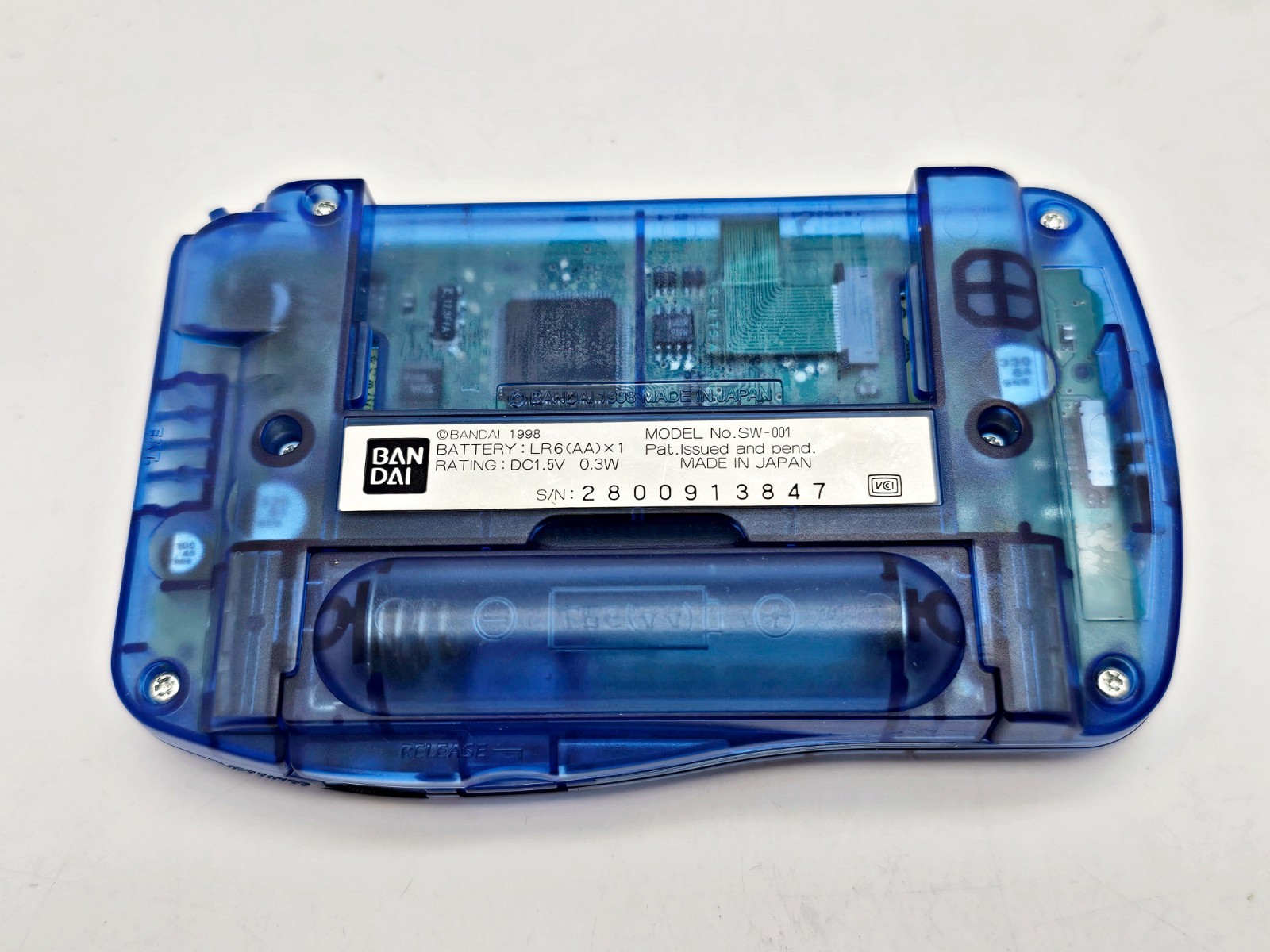Bandai Wonderswan Clear Blue 847 Japan