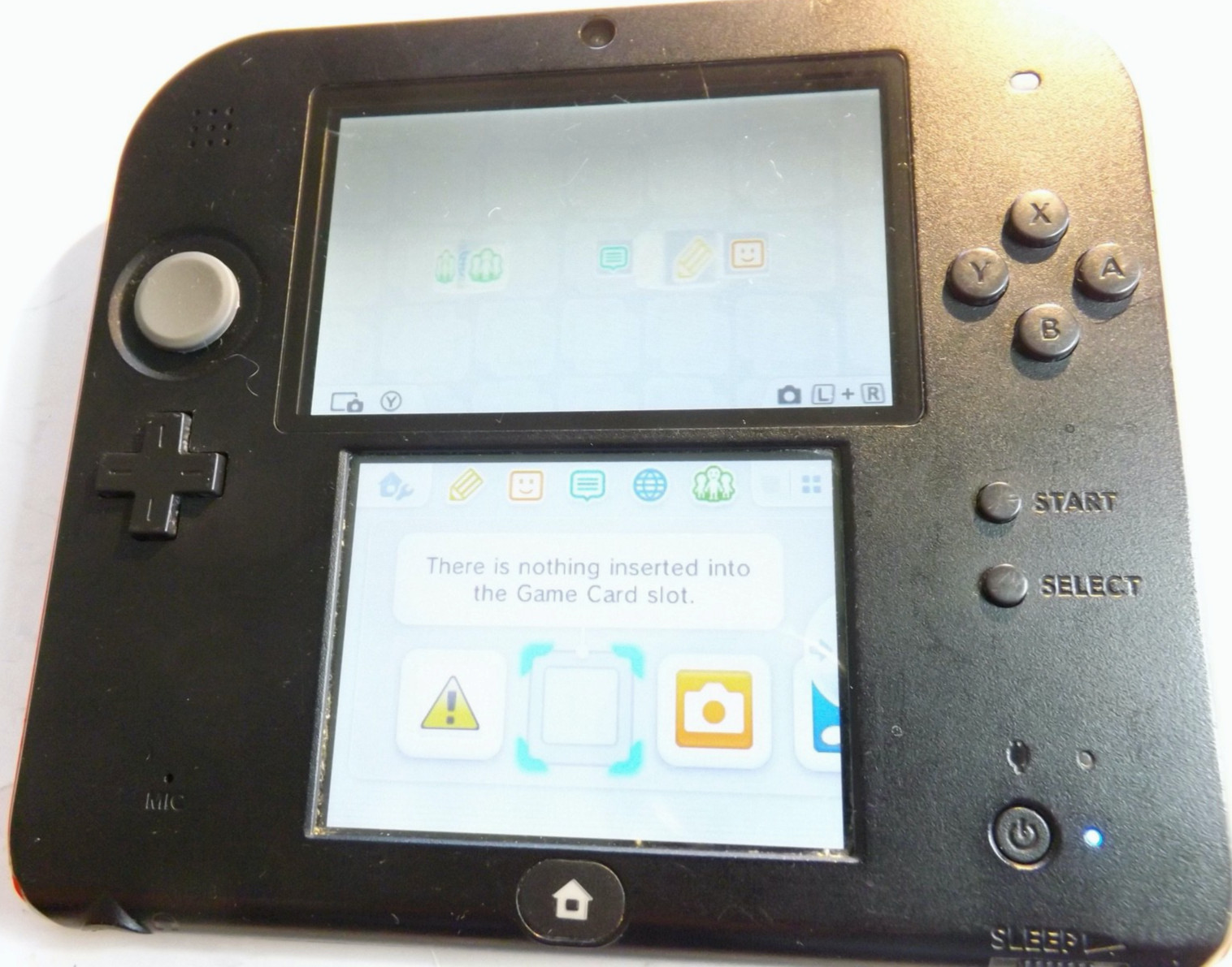 2011 Nintendo 2DS Handheld System Launch Edition Crimson Red with Power Adapter