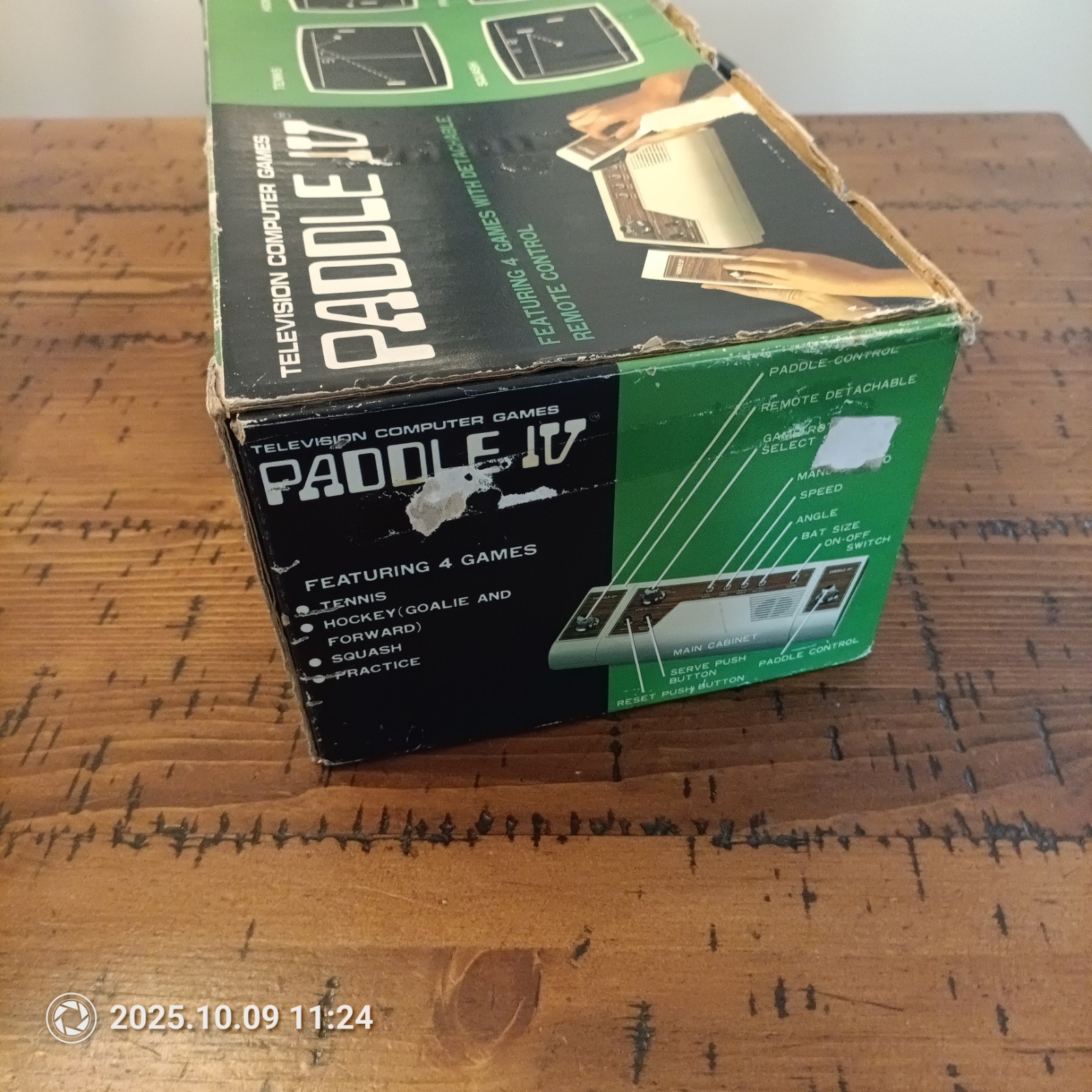 Vintage Paddle IV TV Computer Game Box Only – Pong Style Console Packaging