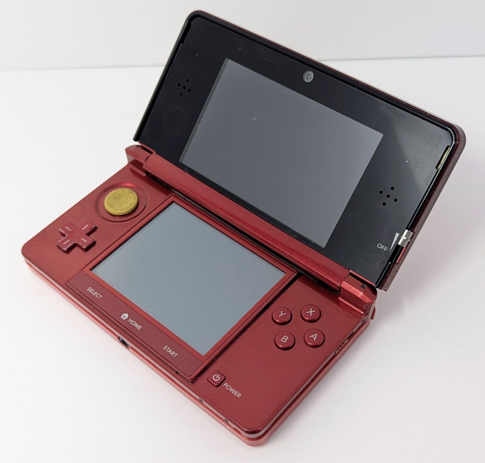 Nintendo 3DS Flame Red Handheld System Bundle w/ Charger – Paddington – Tested!