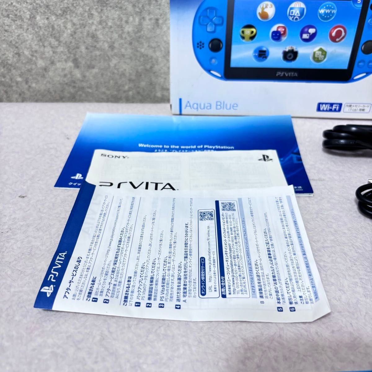Sony Playstation PS Vita PCH-2000 ZA23 Console System Aqua Blue with Box Tested