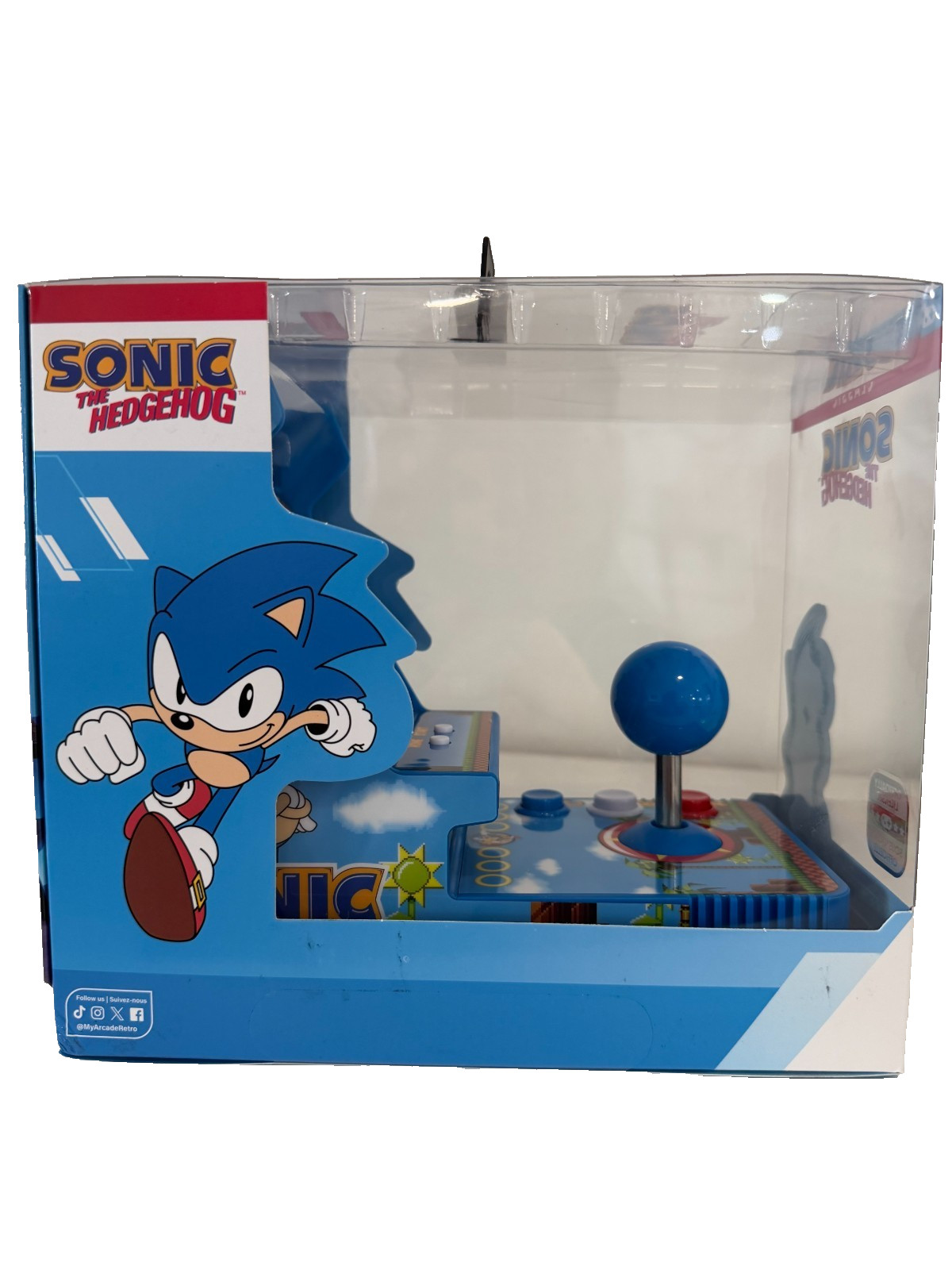 Sonic The Hedgehog Joystick Player Sonic Sega Classic Arcade 3.5″ 2 Games Includ