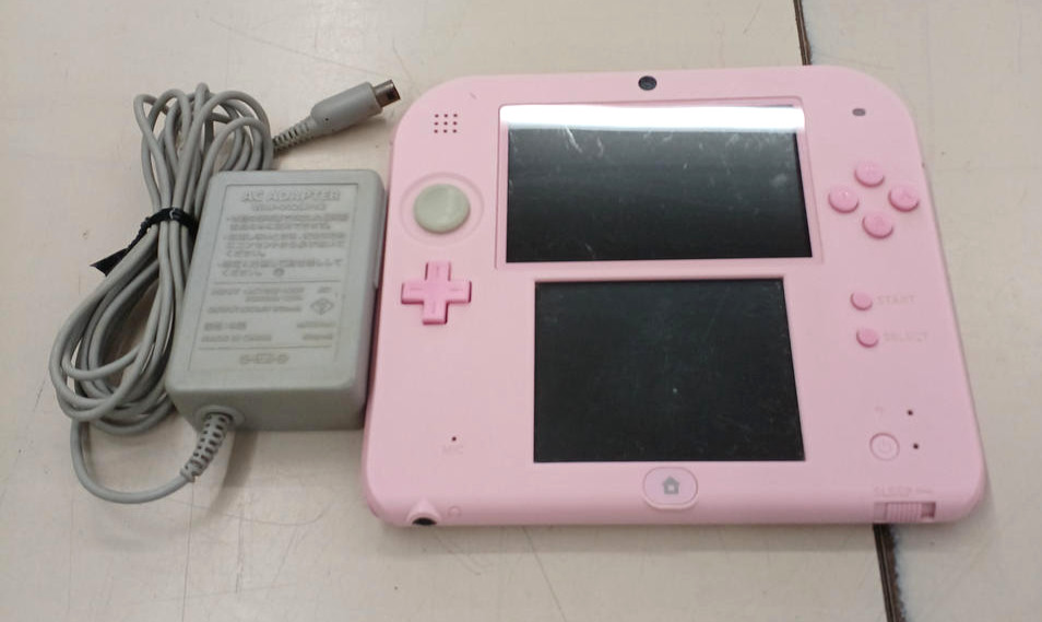Nintendo 2DS Pink Console FTR-001 Handheld With Charger No Software