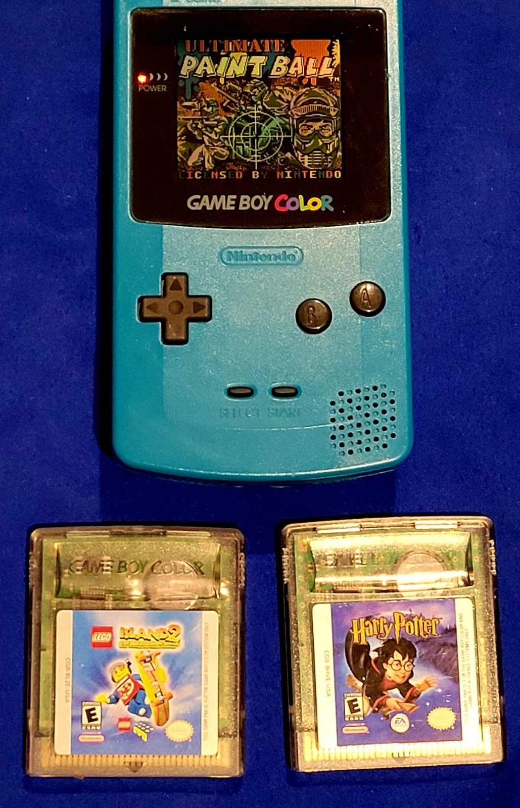 Nintendo Game Boy Color Handheld Game Console – Teal With 3 Games Tested Working
