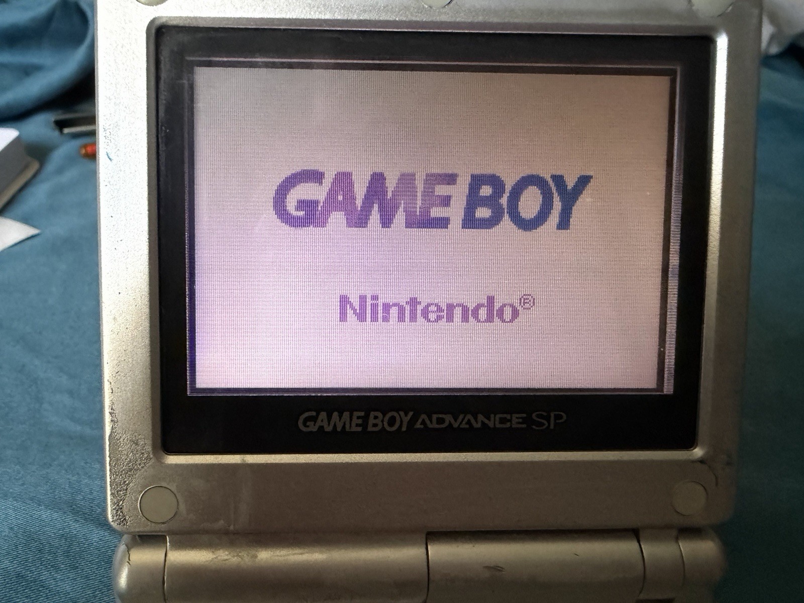 Nintendo Game Boy Advance SP Console Silver with Charger And Many Games