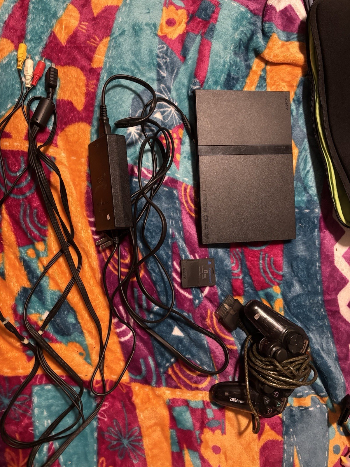 Sony PlayStation 2 Slim Black Console with Controller, 8MB Memory Card, READ DIS