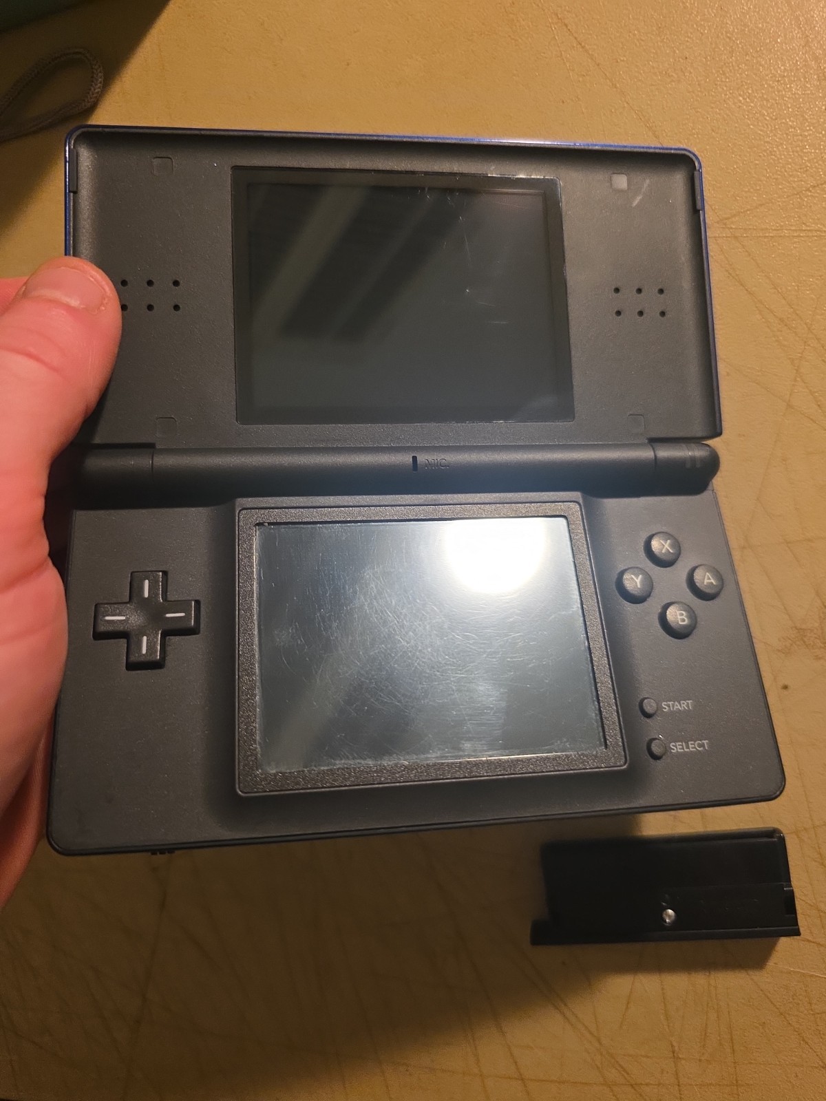 Nintendo DS Lite Cobalt Blue Black Handheld System Tested Working