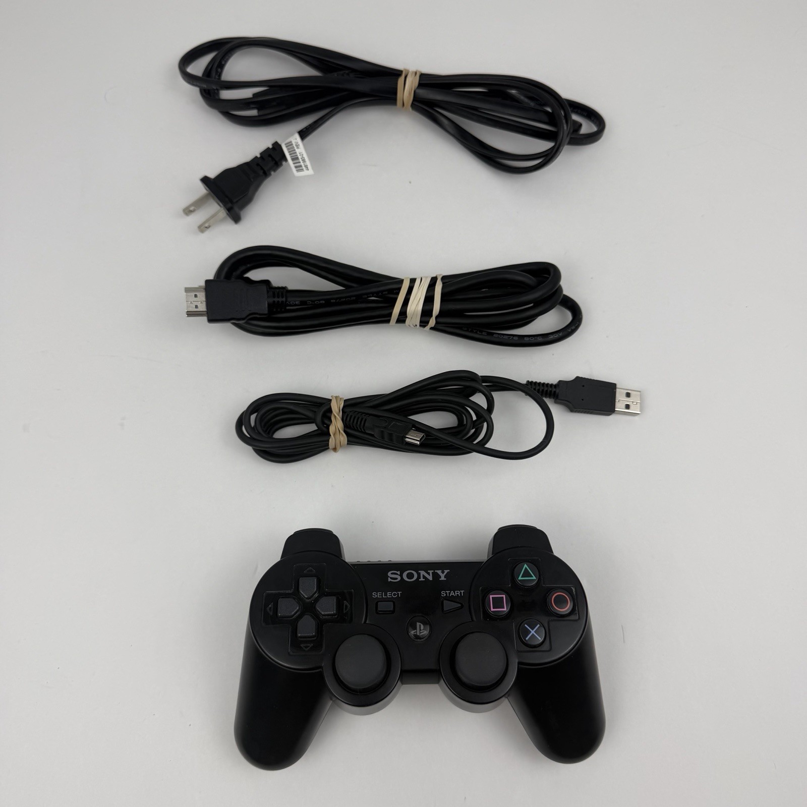 Sony PlayStation 3 PS3 Slim Console 320GB (3001B) w/Controller & Cables Working!
