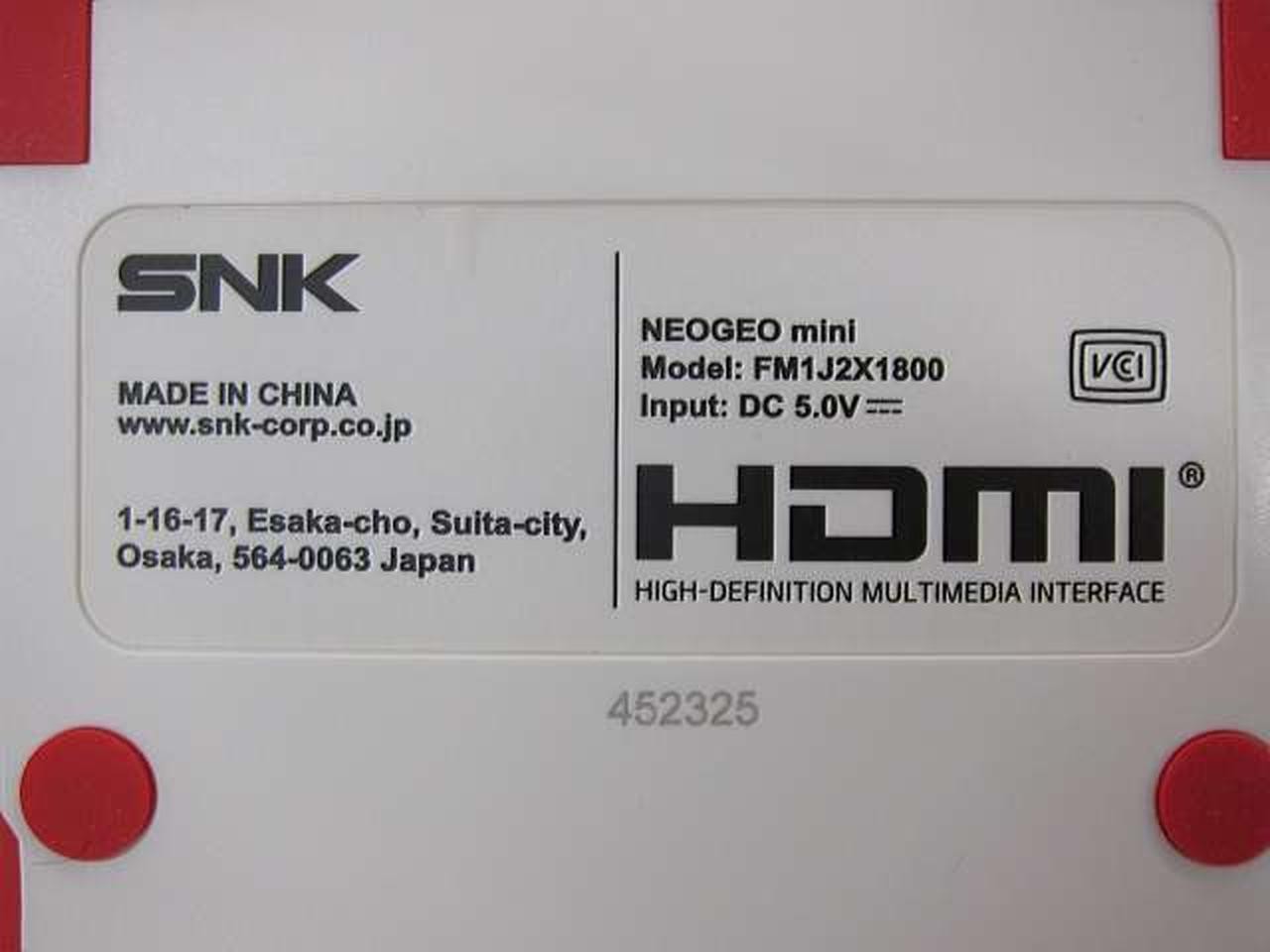 SNK FM1J2X1800 Neo Geo Mini