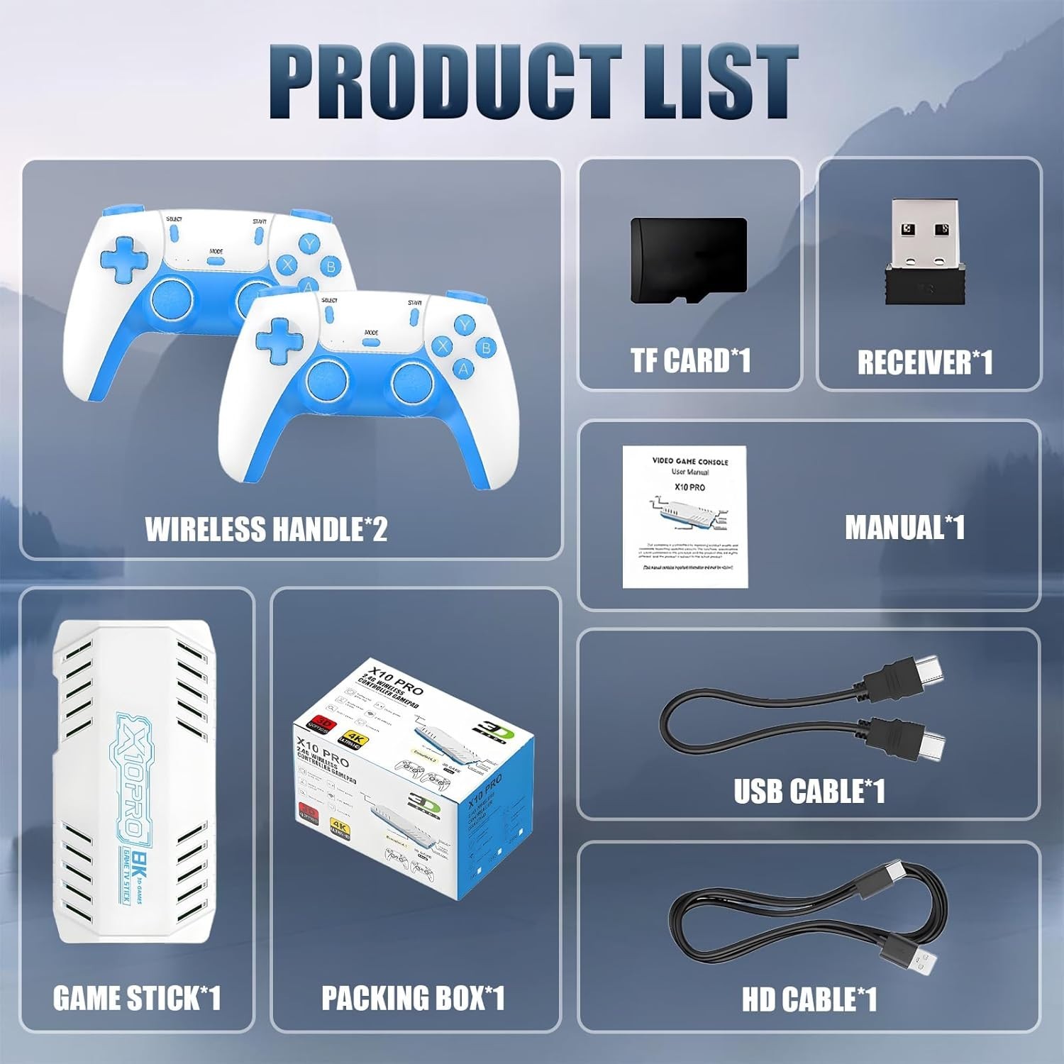 X10 Pro 2026 New Retro Game Stick 4K Retro Gaming Console 1080P/720P Output,Cort