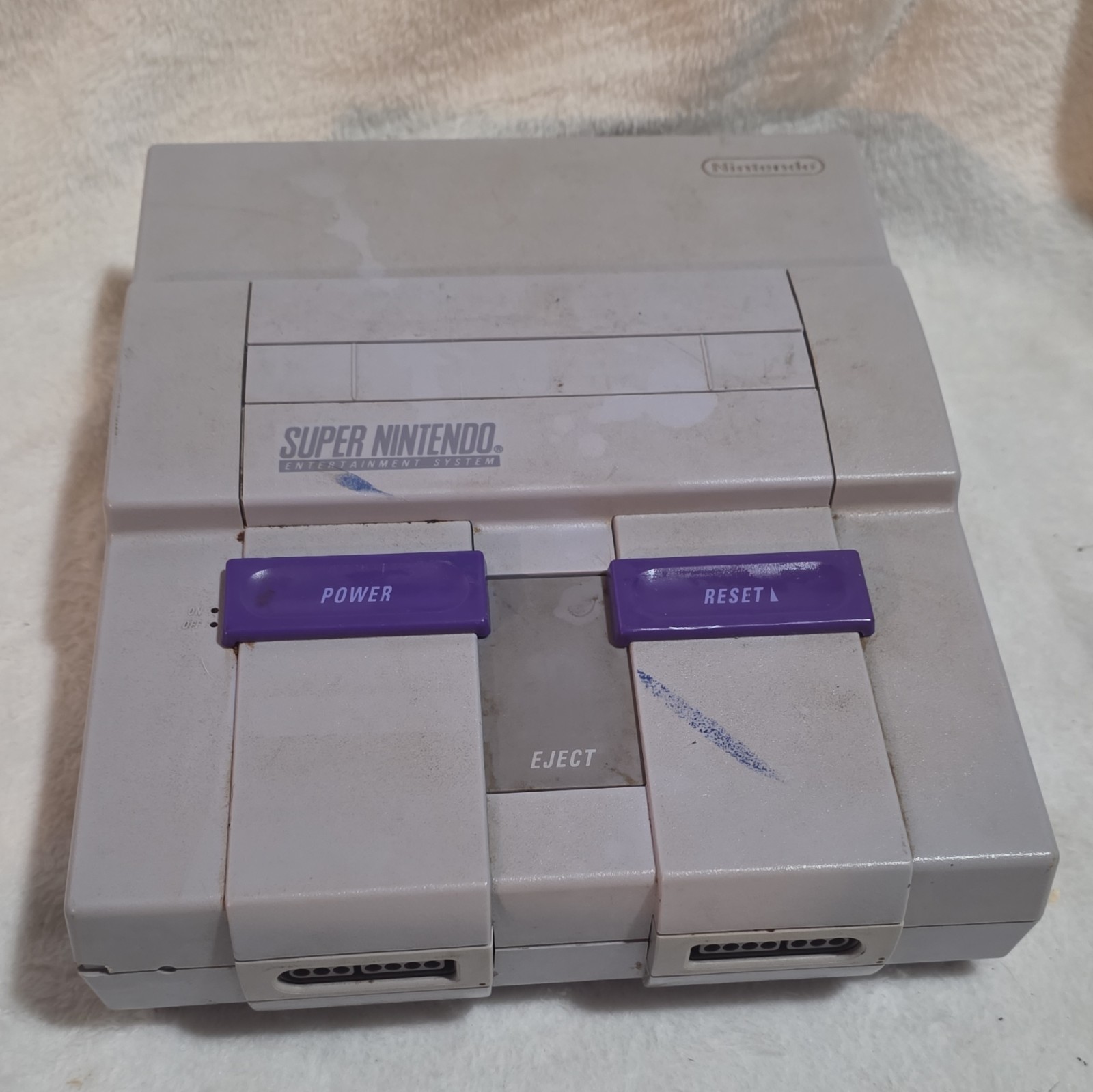Nintendo SNES Console Only SNS-001 Gray/Purple