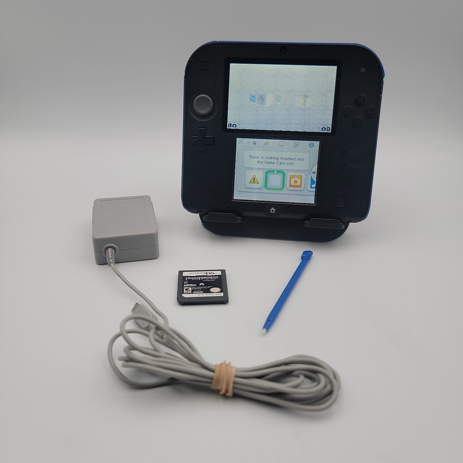 SEE⭐️VIDEO Nintendo 2DS Blue/Black US Version w/ Charger Game Stylus