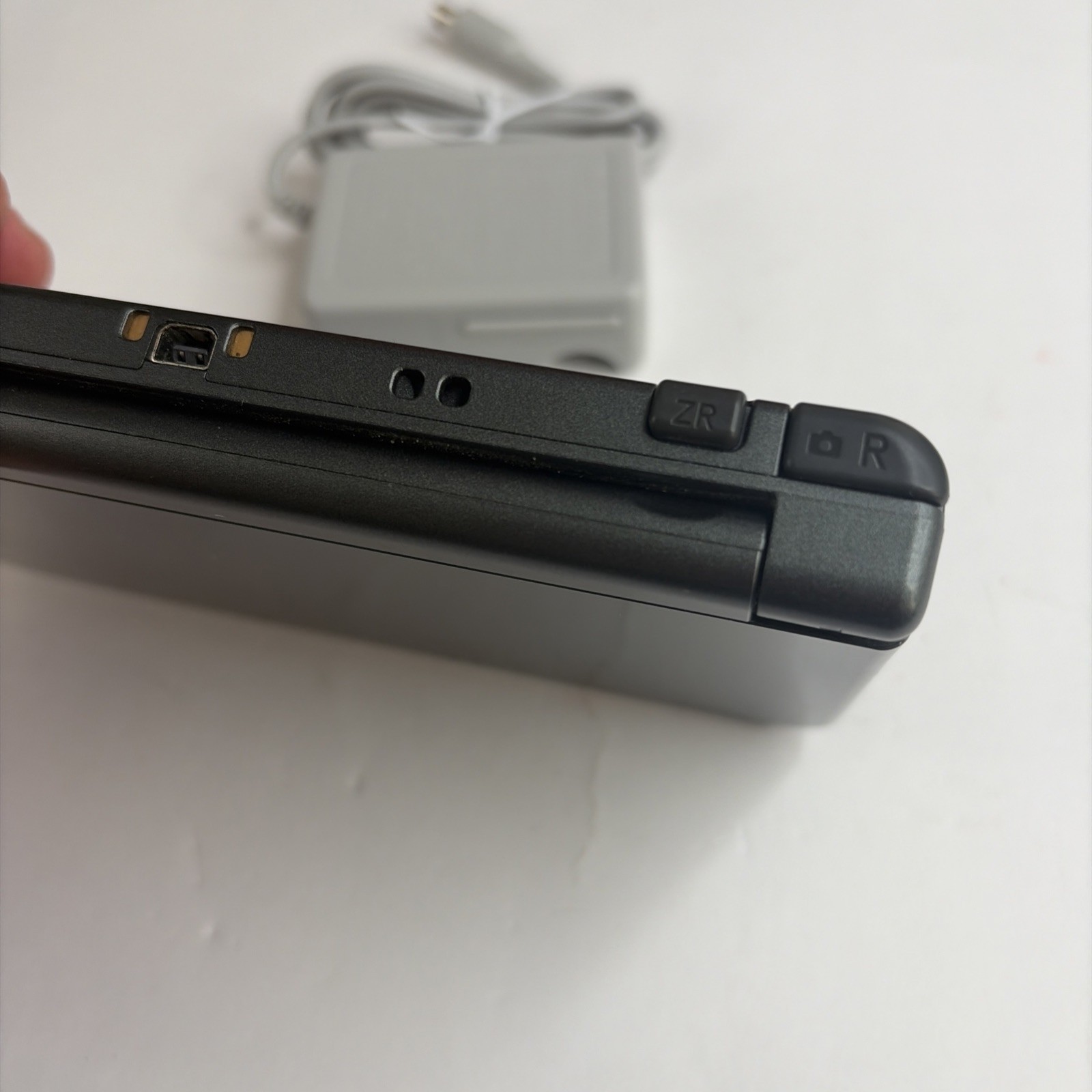 NICE! New Nintendo 3DS XL Gray Black Console Top IPS Charger Stylus US Version