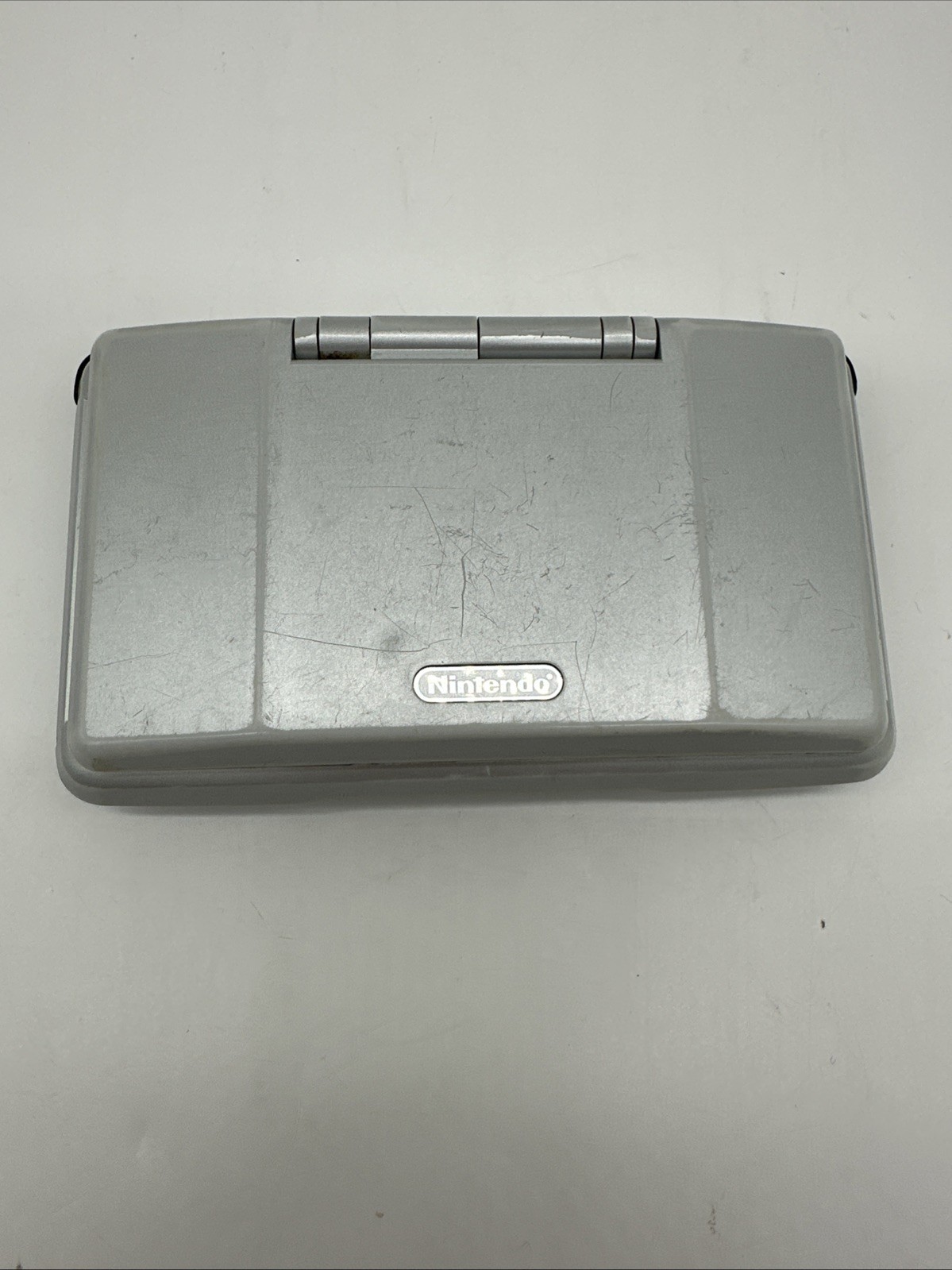 Nintendo DS Handheld System – Silver/ With Stylus- No Charger READ SEE PICS!!!