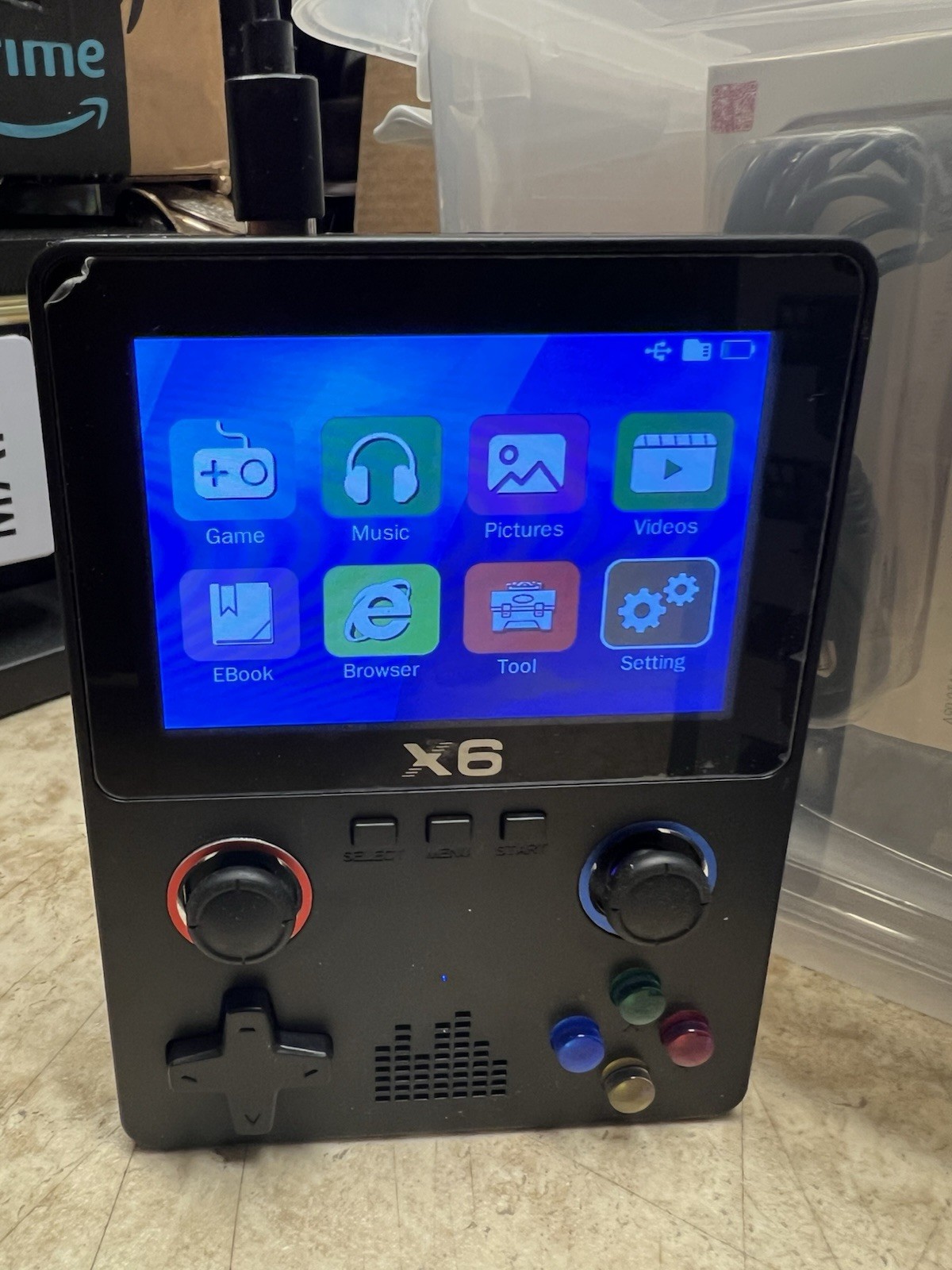 Retro Handheld Game Console-Model X6-Dual Joystick-640 Res & 480 Pix-3.5″ screen