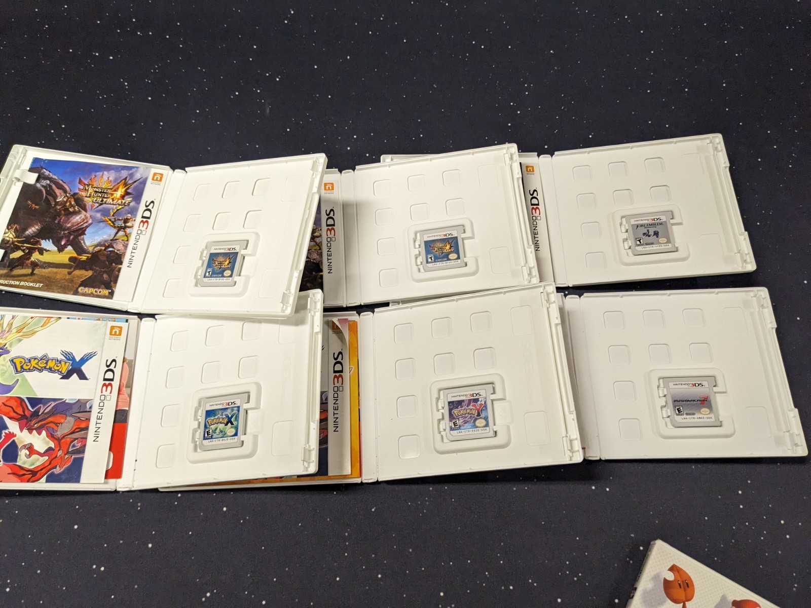 Nintendo 3DS Lot Mario Land Bros 2 Kart 7 Pokemon X Y Fire Emblem Monster Hunter