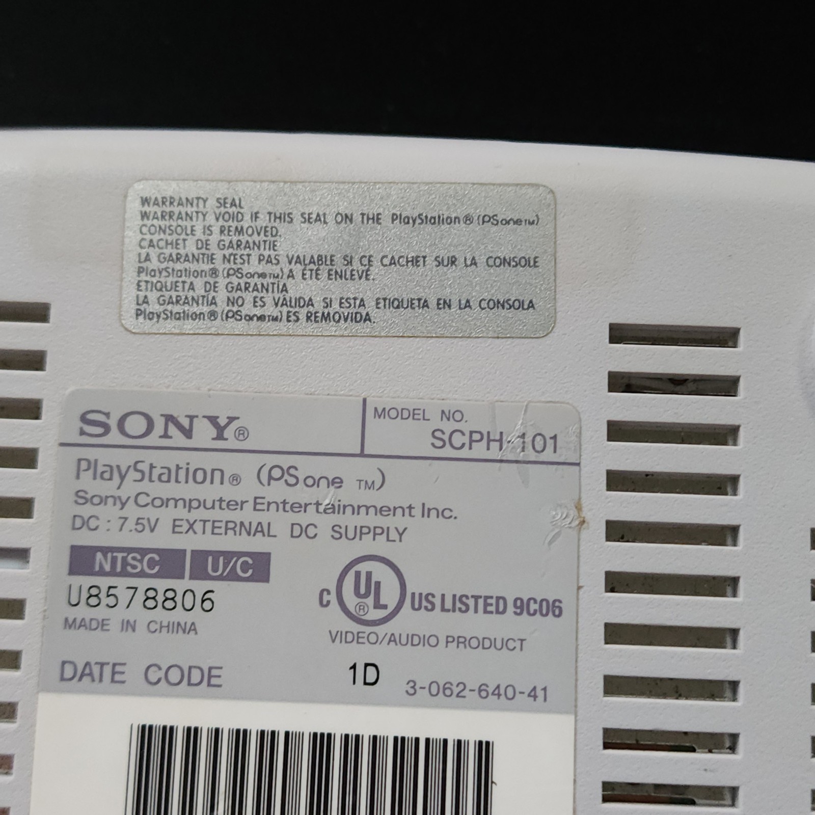 PSOne PlayStation 1 Slim SCPH-101 – Console Only – Tested, Cleaned & Working