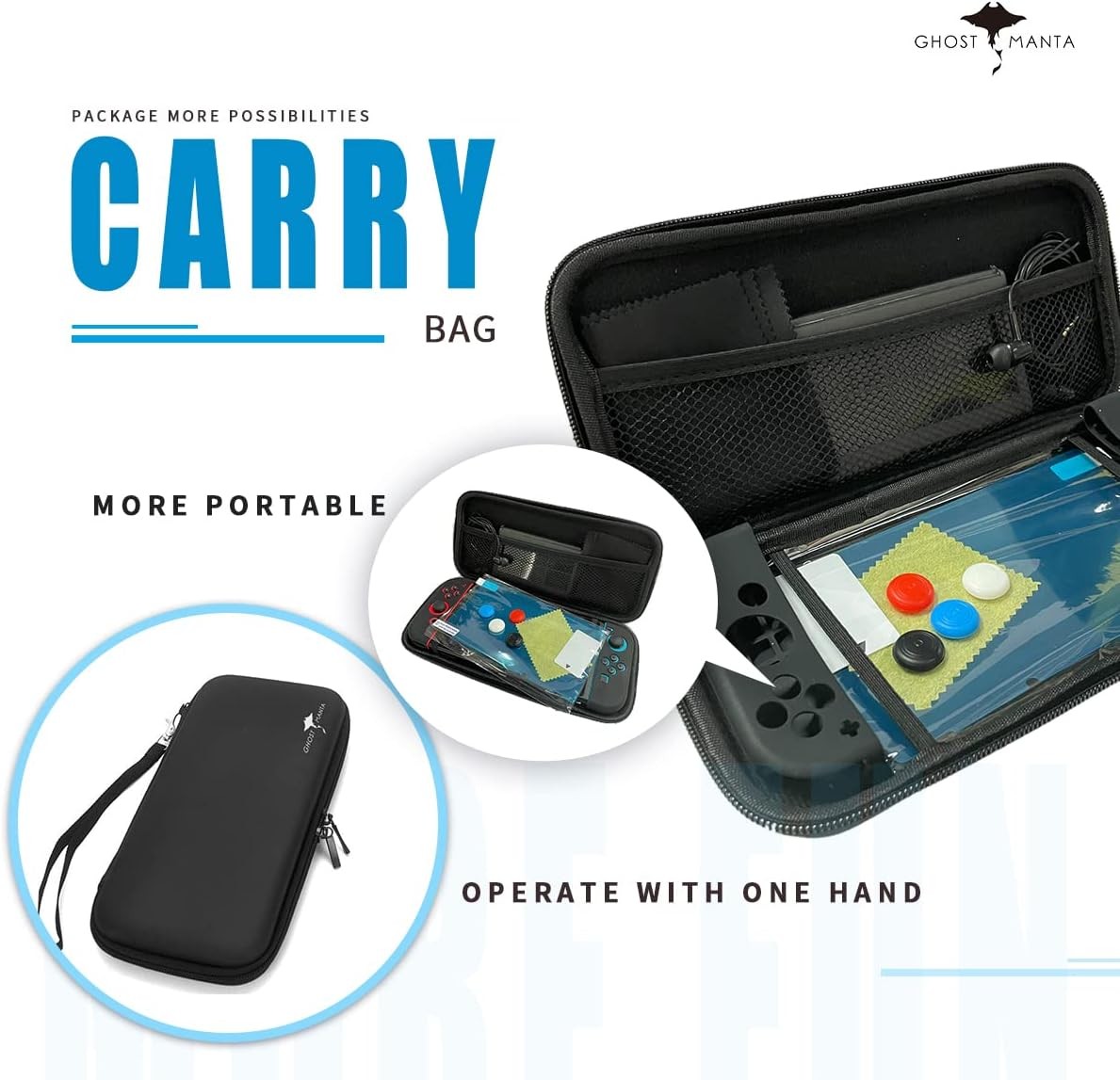 Accessories Kit Compatible with Nintendo Switch Console (13 in 1 Accessory Kit)