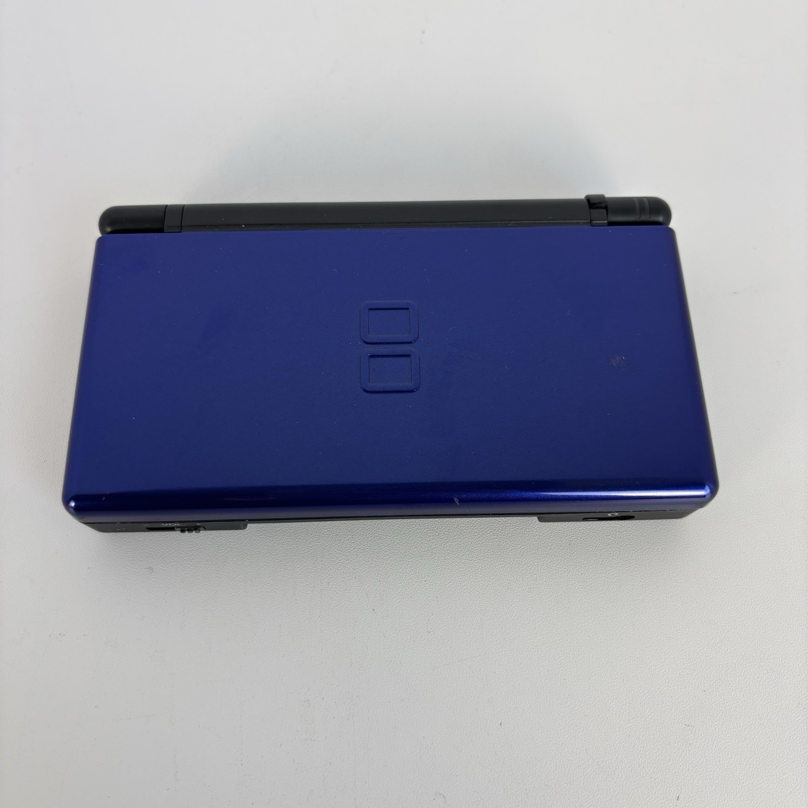 Nintendo DS Lite Handheld System Cobalt Blue Black Broken Hinges Tested Works