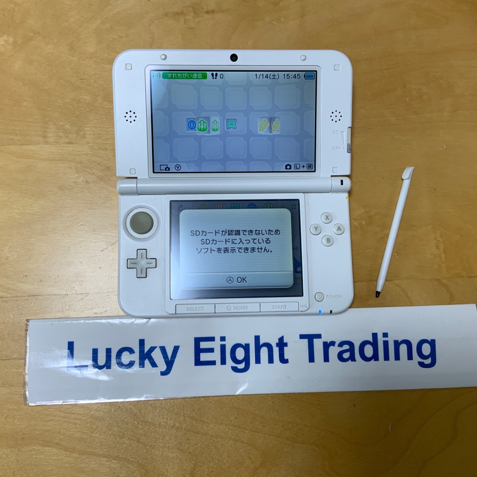 Nintendo 3DS XL LL Pink White Console Stylus Japanese ver [H]