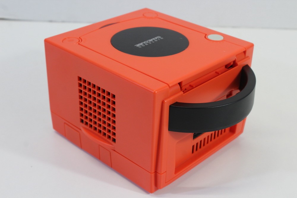 Nintendo Gamecube Console Warm Red x Black AC S-Video to HDMI NTSC-U/C Pink LED