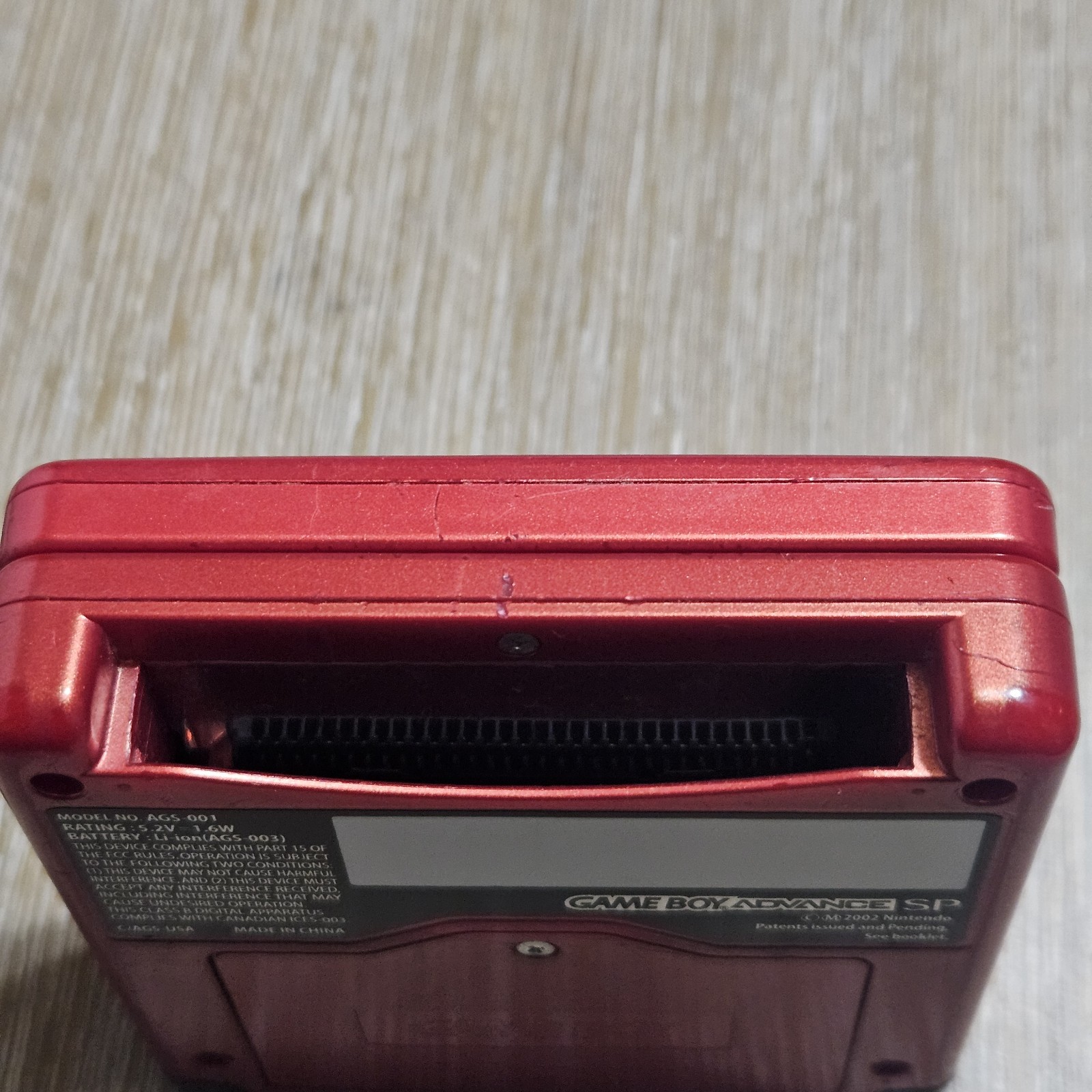 Nintendo Game Boy Advance SP Handheld System – Flame Red W Charger TESTED