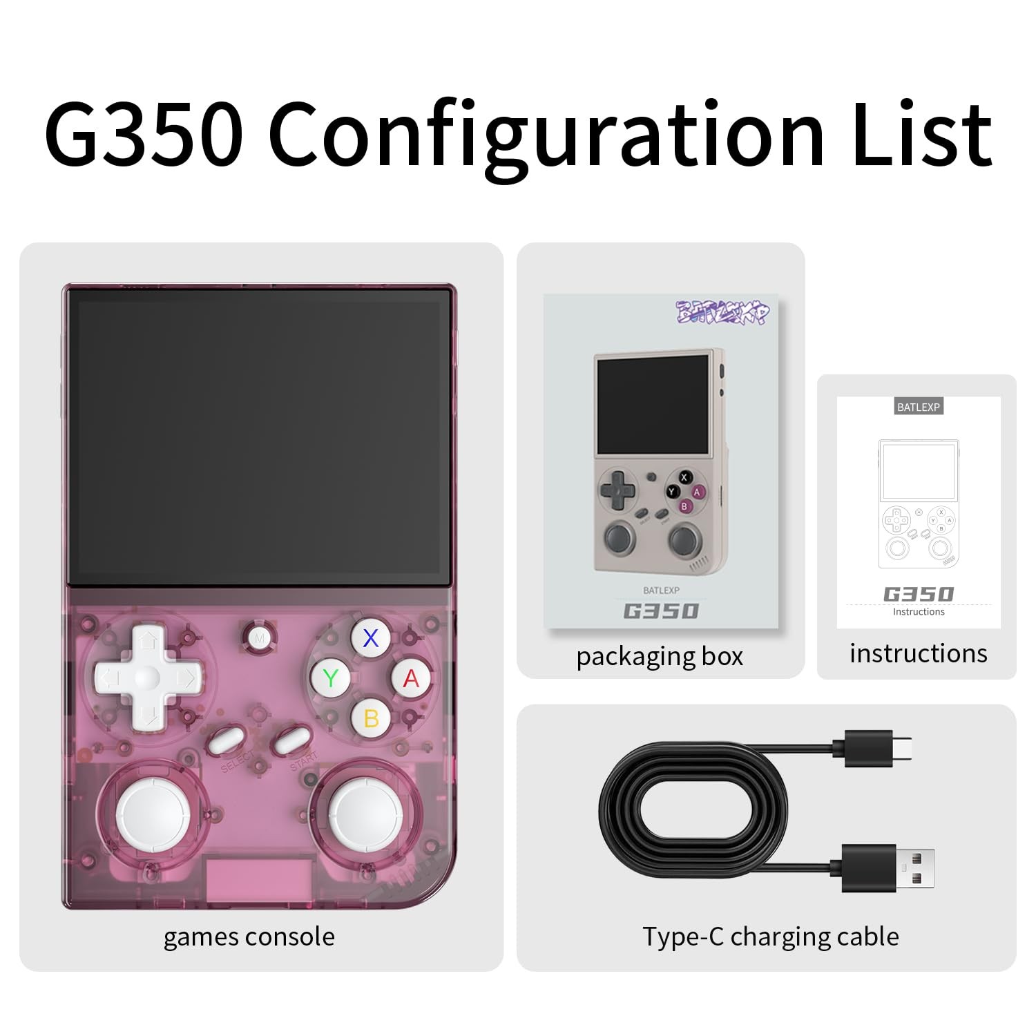G350 Handheld Game Console , G350 Gaming Console 3.5” IPS Screen Linux Syste…