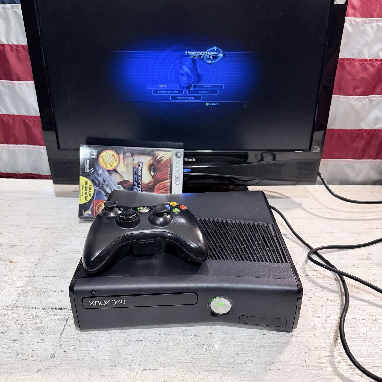 MICROSOFT XBOX 360 S Console – 80GB – OEM power Supply – Controller *READ*