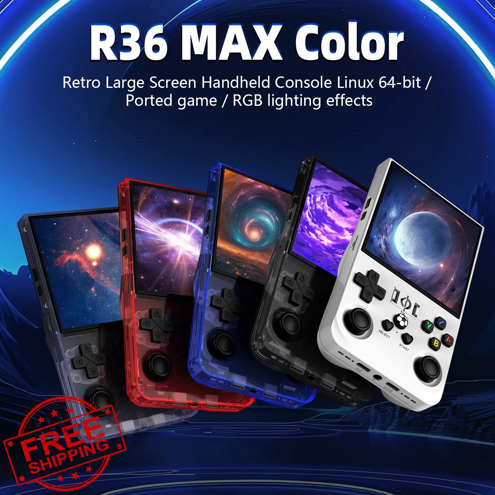 WDYQJE R36MAX Game Console Lead Gray 128gb