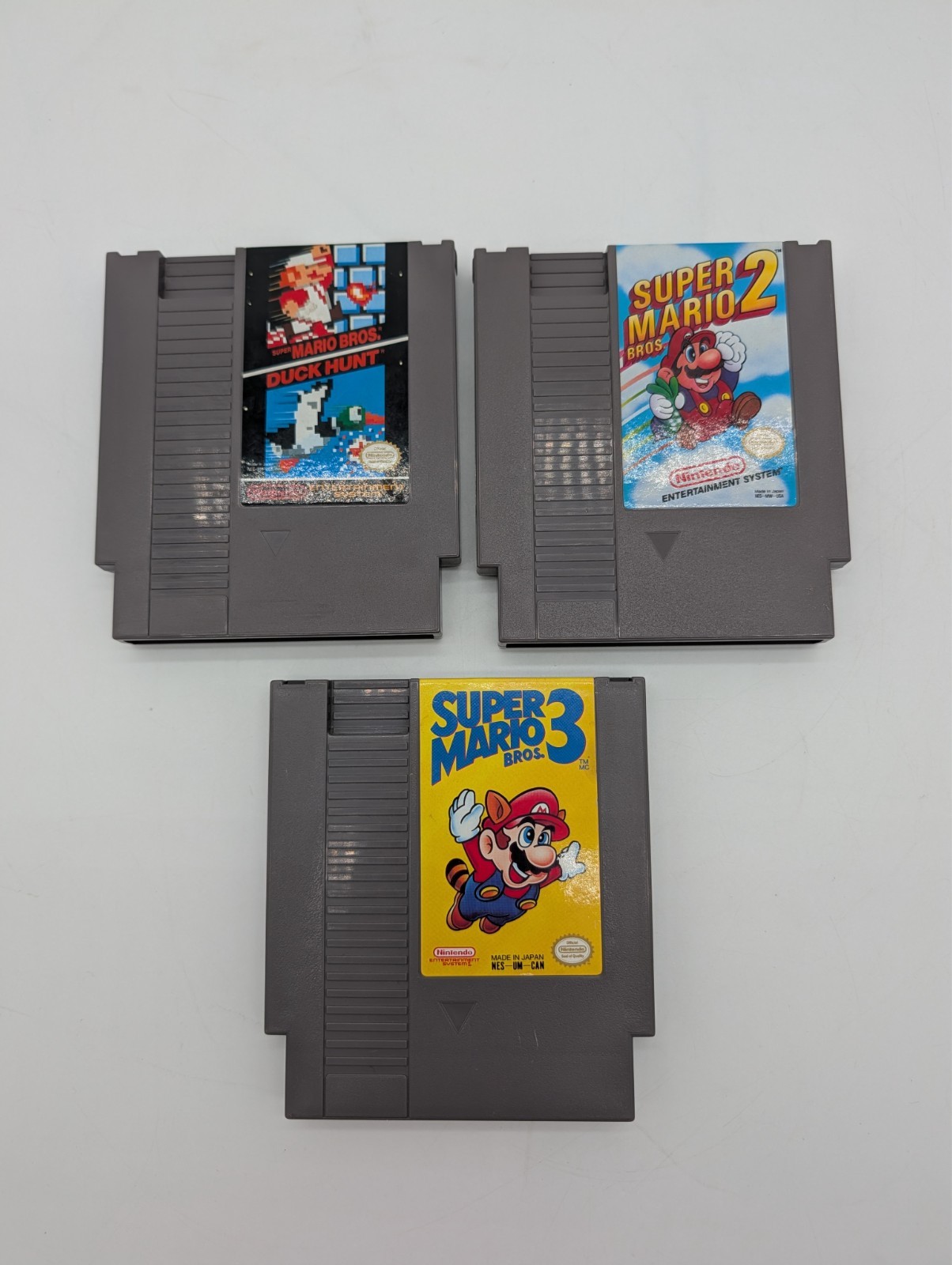 Nintendo NES Console Bundle NES-001 Tested W/ Zapper + Mario 1 2 3 / Duck Hunt