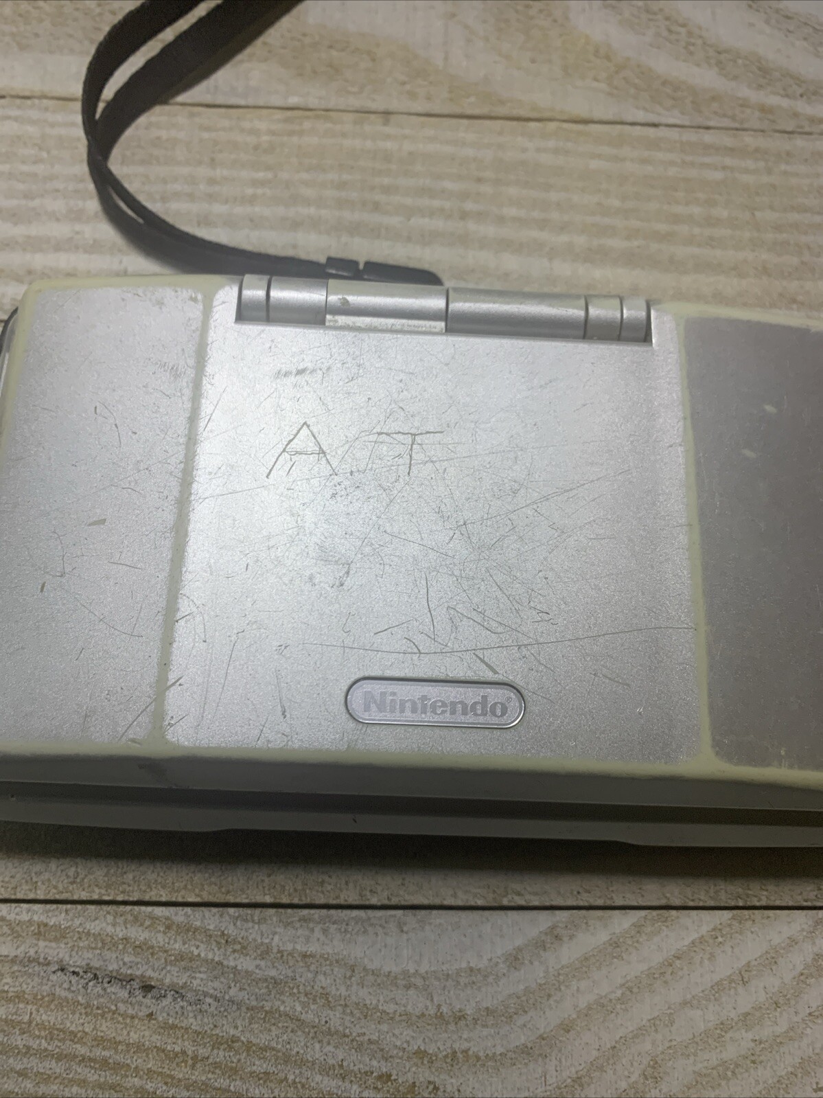 Original Fat Nintendo DS Silver W/ Stylus No Charger